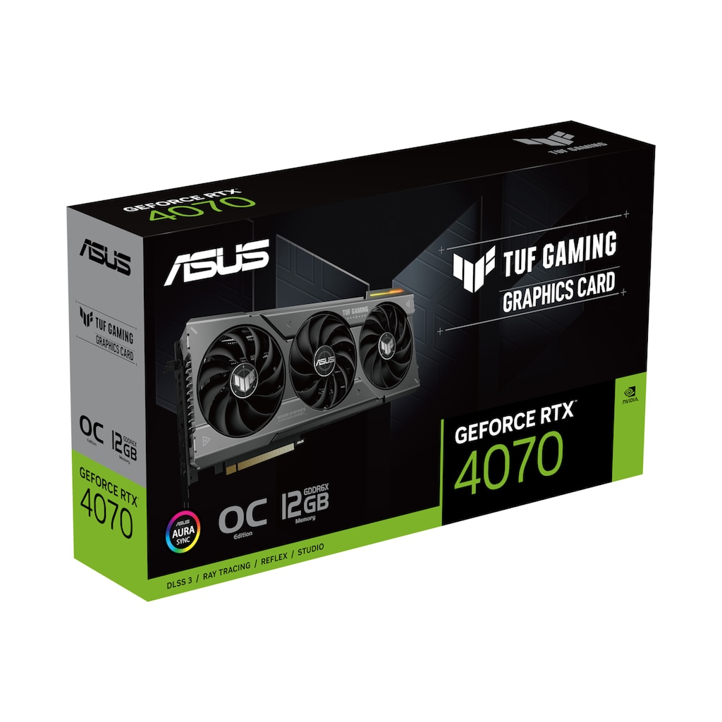 Asus Grafikkarte »TUF-RTX4070-O12G-GAMING«, 12 GB, GDDR6X