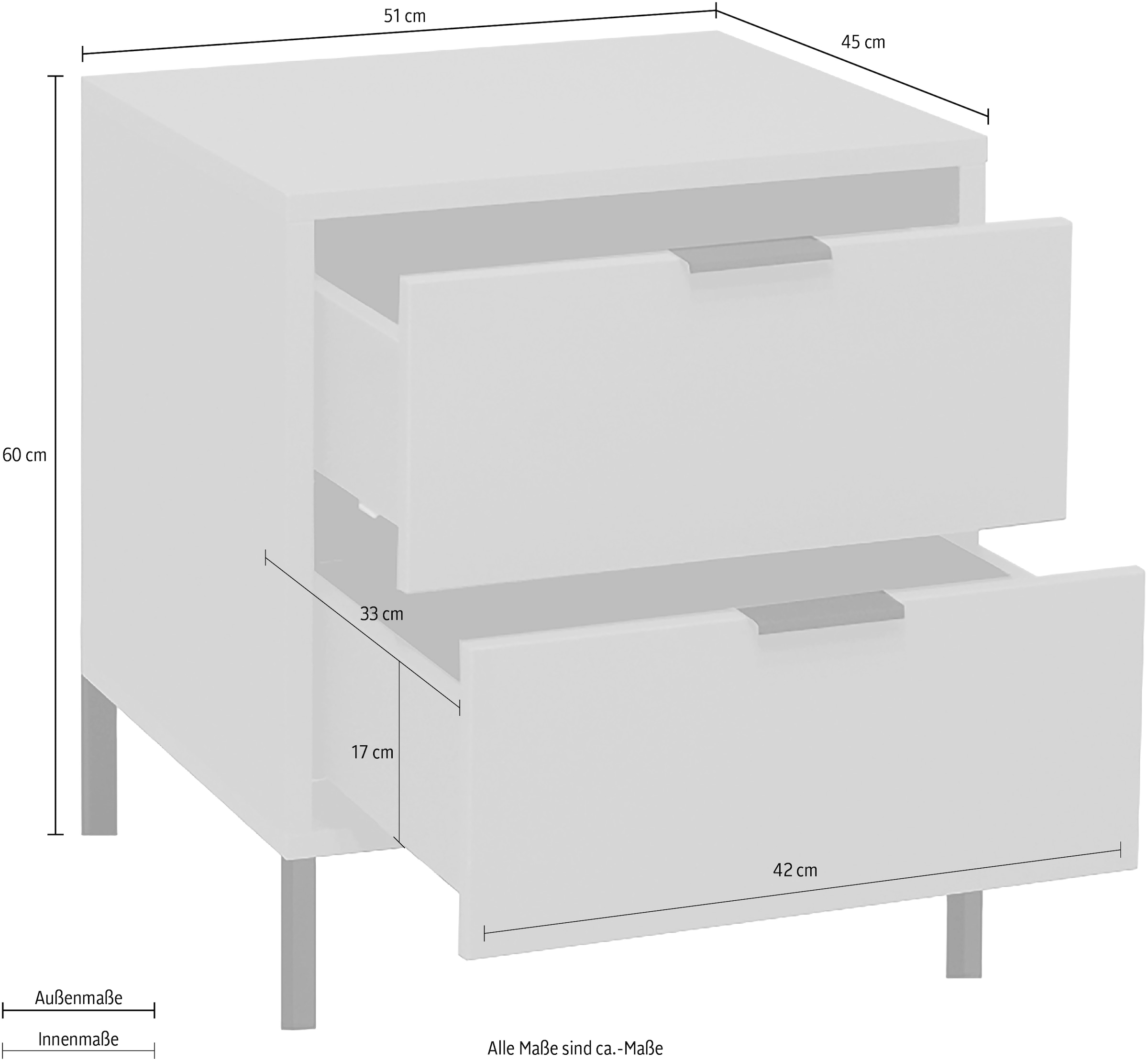 Mäusbacher Kommode »Bonnie«, Breite 51 cm BAUR mit | Quadratgestelle