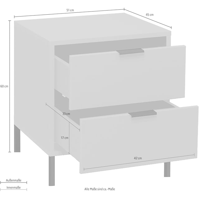 Mäusbacher Kommode »Bonnie«, Breite 51 cm mit Quadratgestelle | BAUR