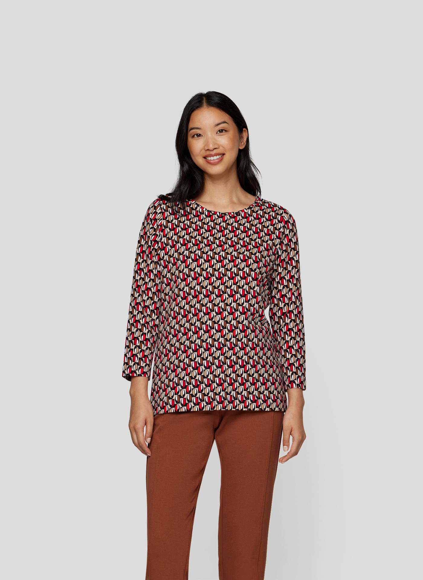 Rabe Print-Shirt "RABE 3/4-Arm-Shirt mit geometrischem Muster"