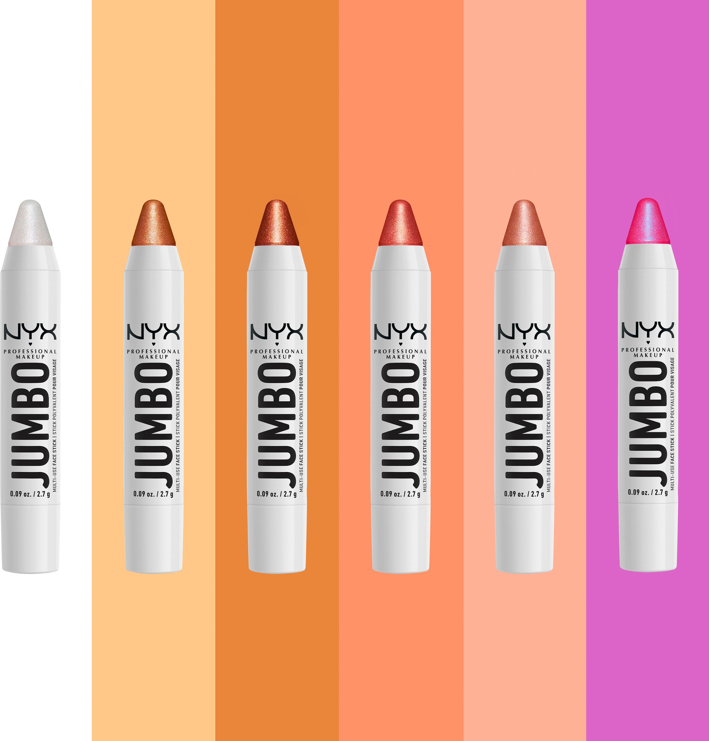 NYX Highlighter »NYX Professional Makeup Jumbo Face Stick«, mit einfacher Mischbarkeit