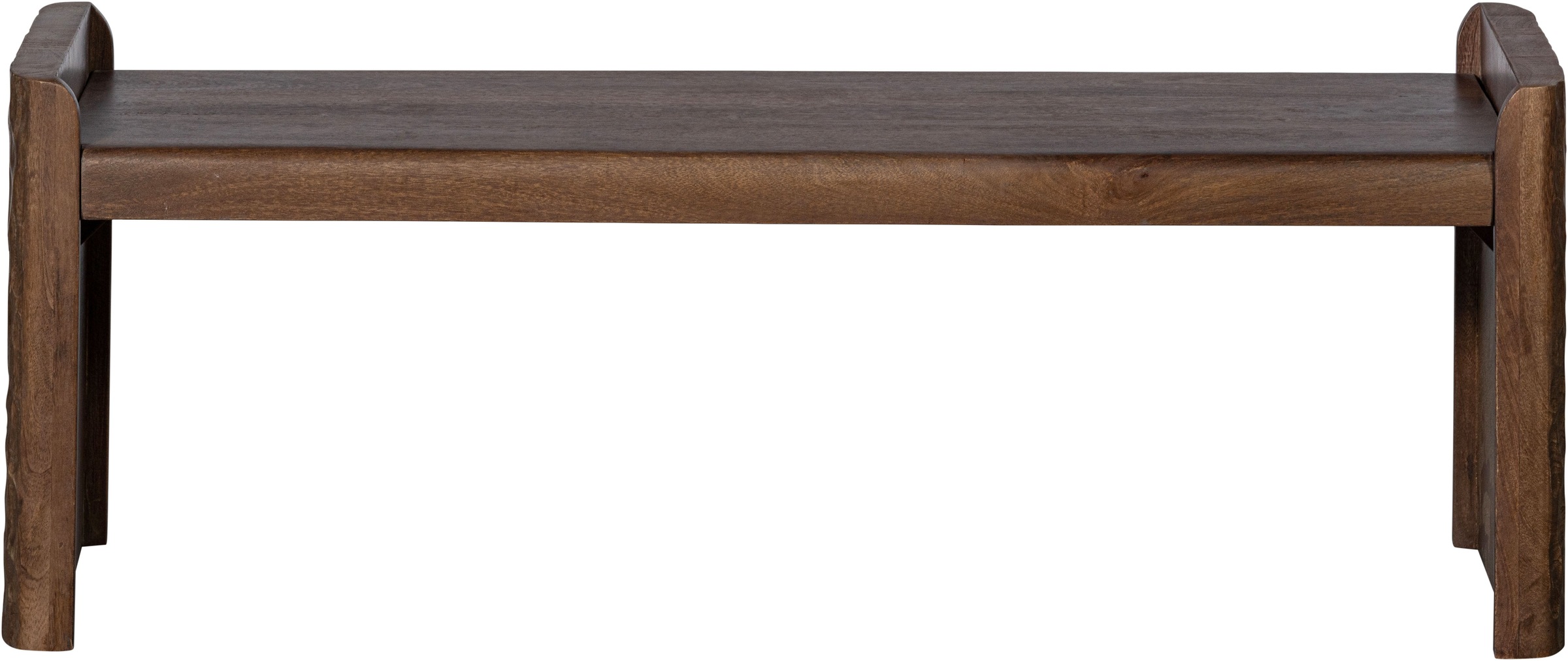 WOOOD Bank »Prop mit Massivmangoholz und gefrästen Beinen B 120 x T 45 x H 40 cm« Tragkraft 100 kg, sichtbare Maserung, einfach zu montieren