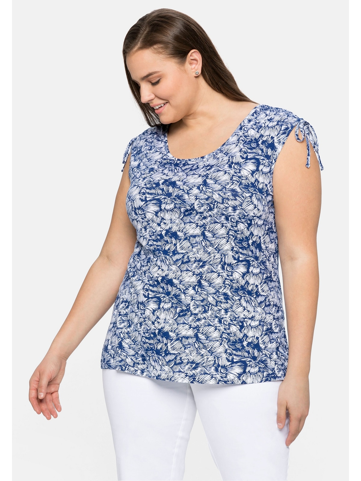 sheego by Joe Browns Tanktop »Große Größen«, mit Blumenprint und geraffter  Schulte kaufen | BAUR