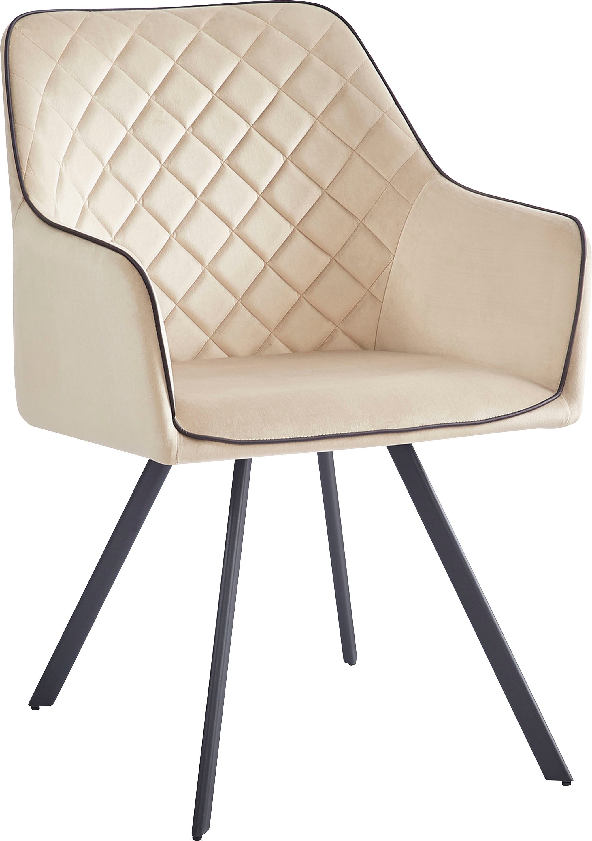 Kayoom "Stuhl Amber 125, Toller Stuhl aus Samt, mit Beinen aus Eisen" () 1 günstig online kaufen