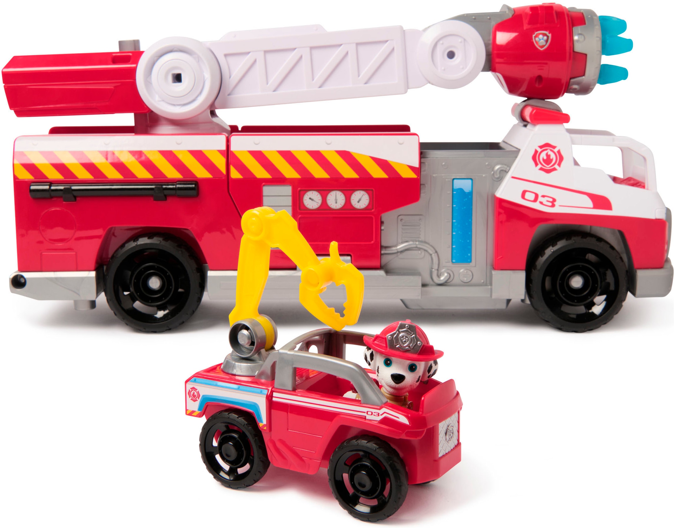 Spin Master Spielzeug-Feuerwehr »PAW Patrol Fire Rescue - Marshalls Deluxe Feuerwehr-Truck«, mit Licht und Sound