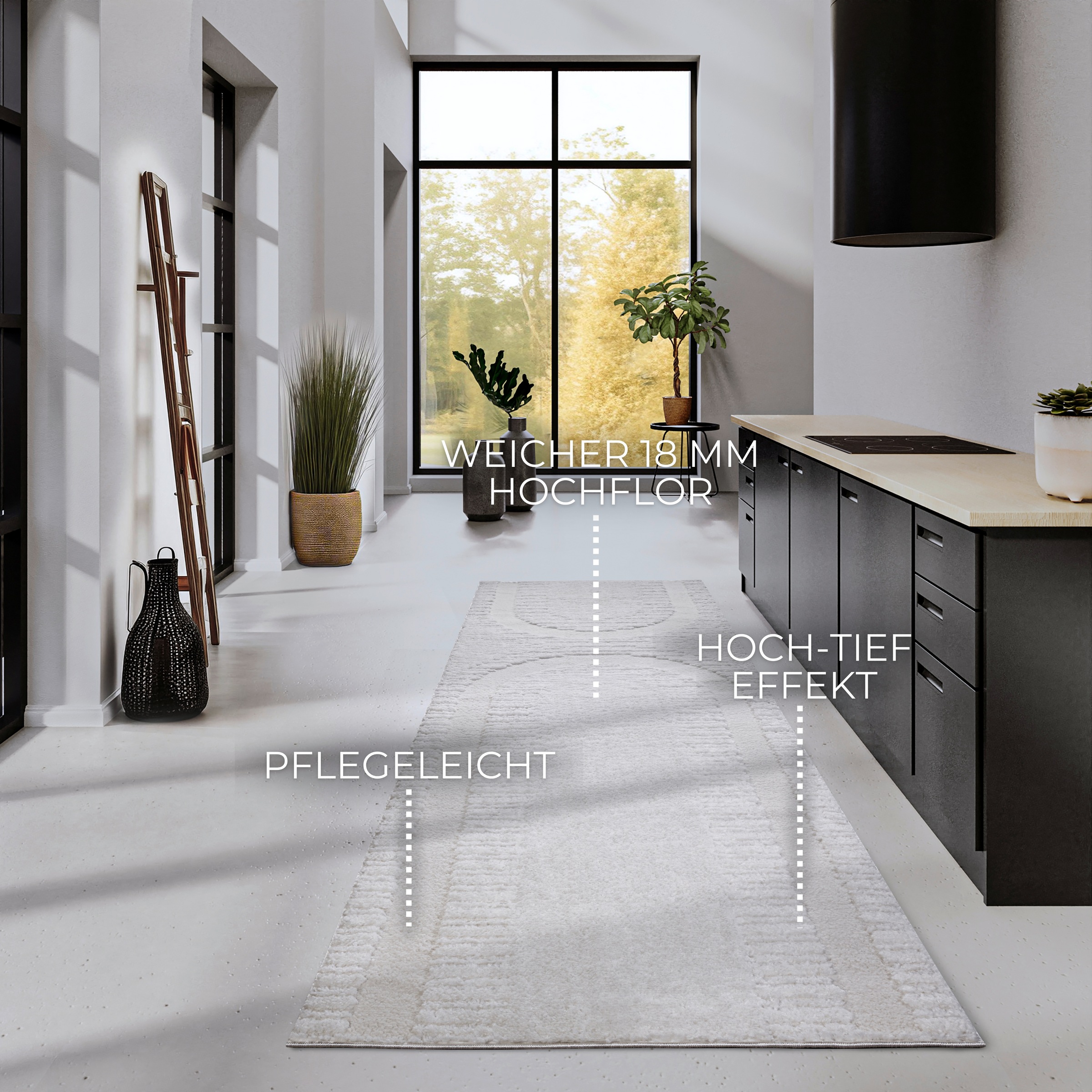 Thumbnail - ELLE DECORATION Designteppich "Bartoux", rechteckig, 18 mm Höhe, Hochflor, Shaggy, Läufer, weich, Langflor, modern, Hoch...