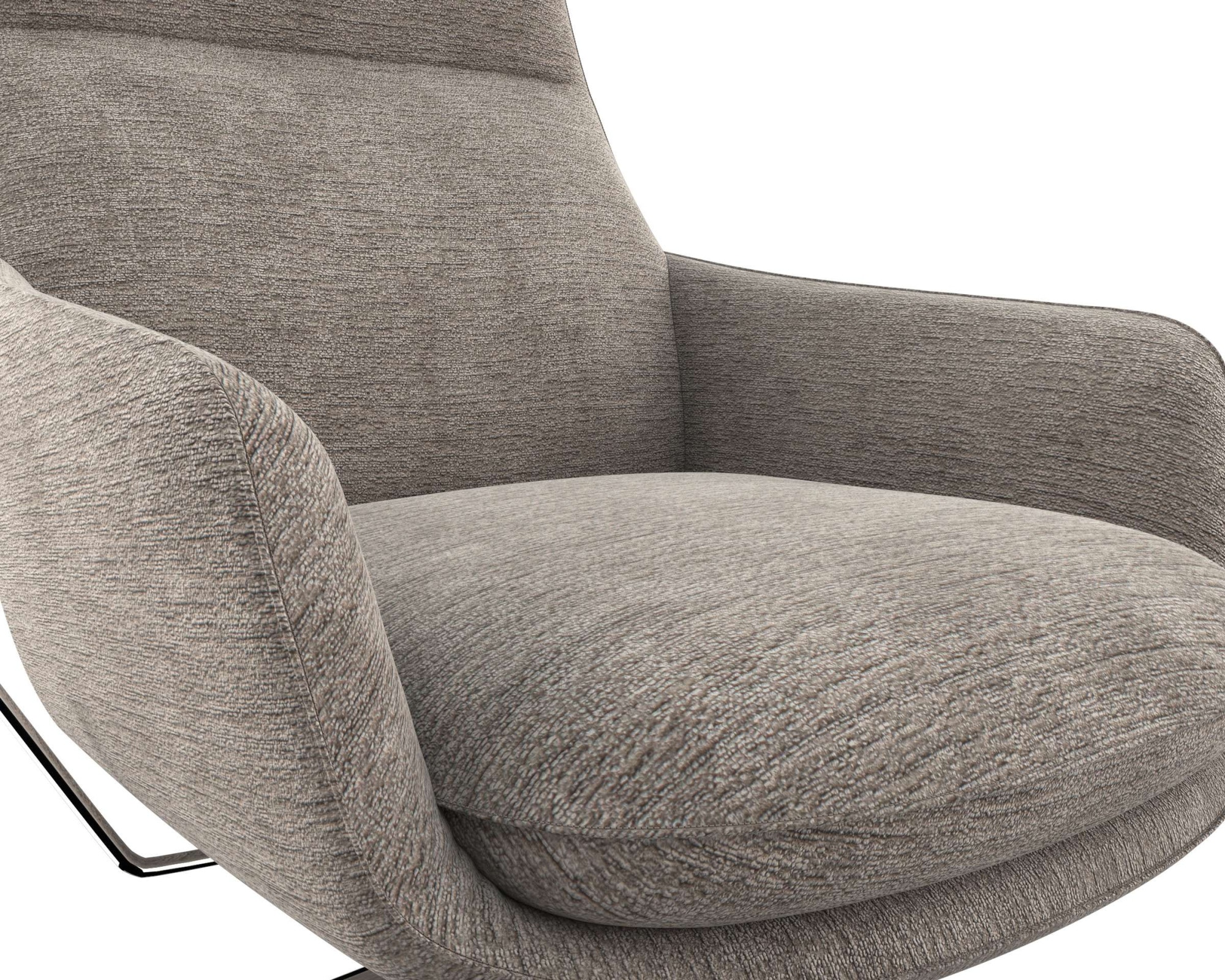FLEXLUX Drehsessel »Marinella, Relaxsessel, TV-Loungesessel, Polstersessel,«, Liegefunktion, drehbar, Fuß Alu