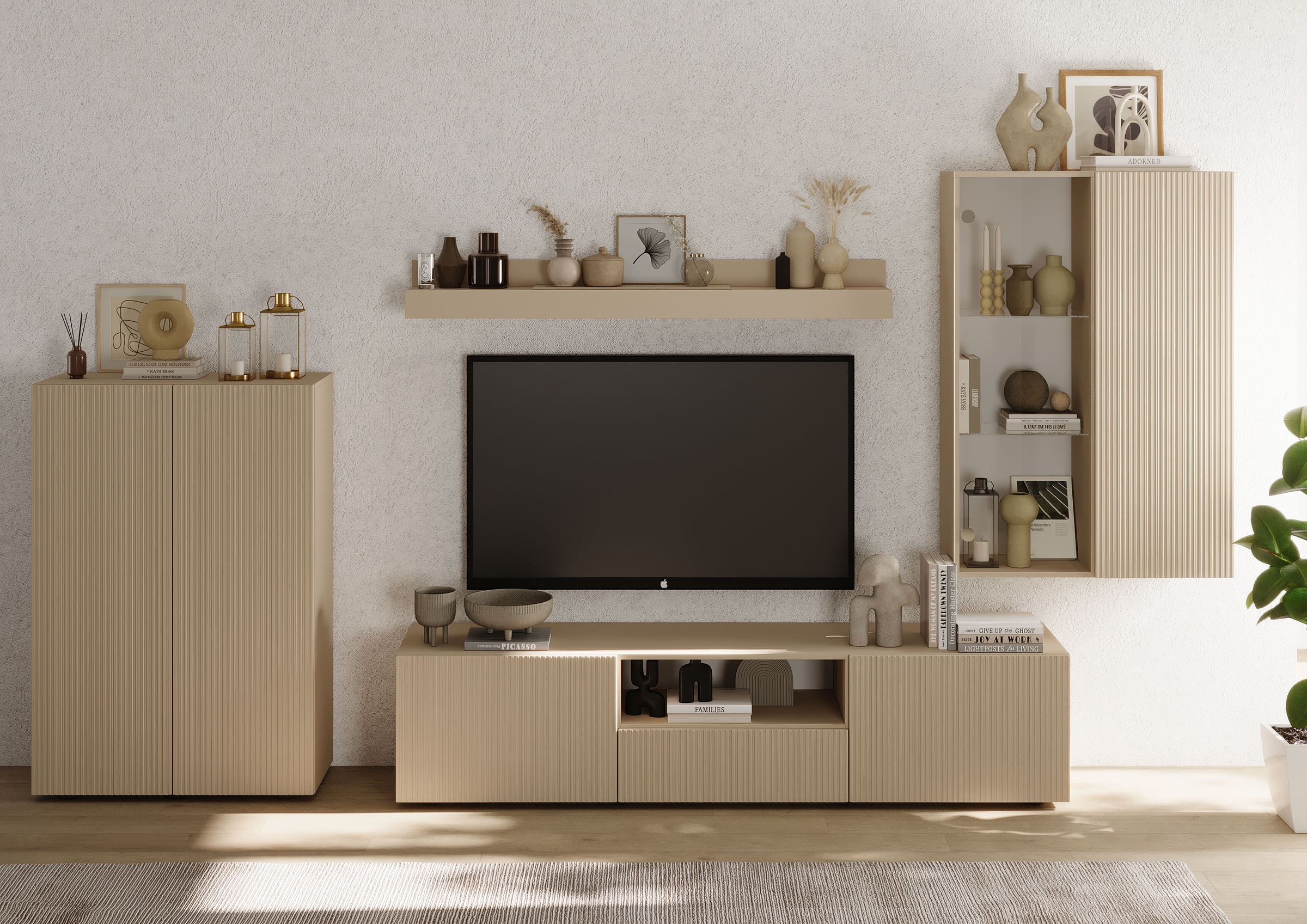 INOSIGN Wohnwand "Rio, 4tlg. Breite 300 cm, modernes, elegantes Wohnzimmer- günstig online kaufen