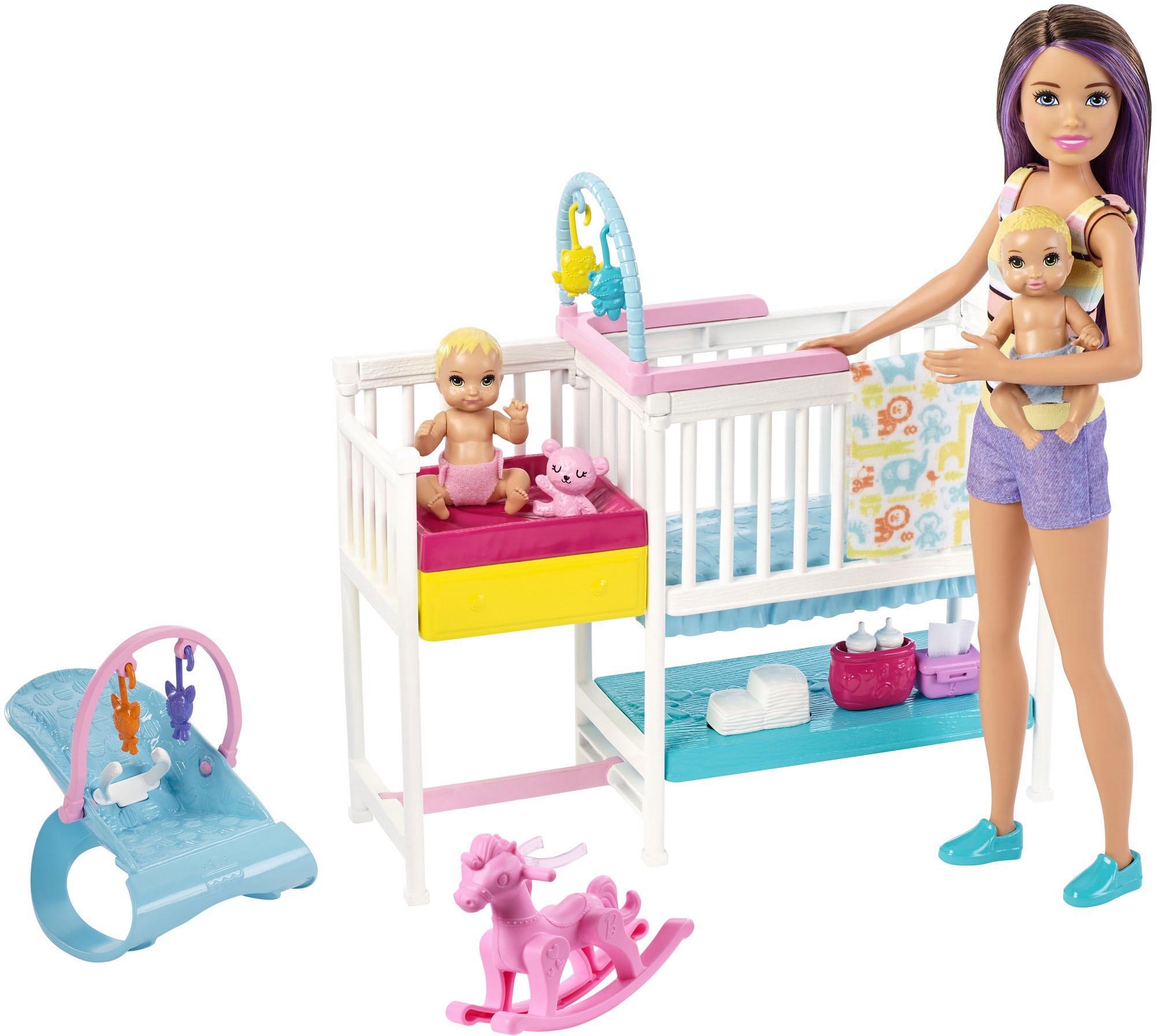 Barbie Anziehpuppe »Skipper Babysitters Kinderzimmer-Spielset«, inklusive Puppen