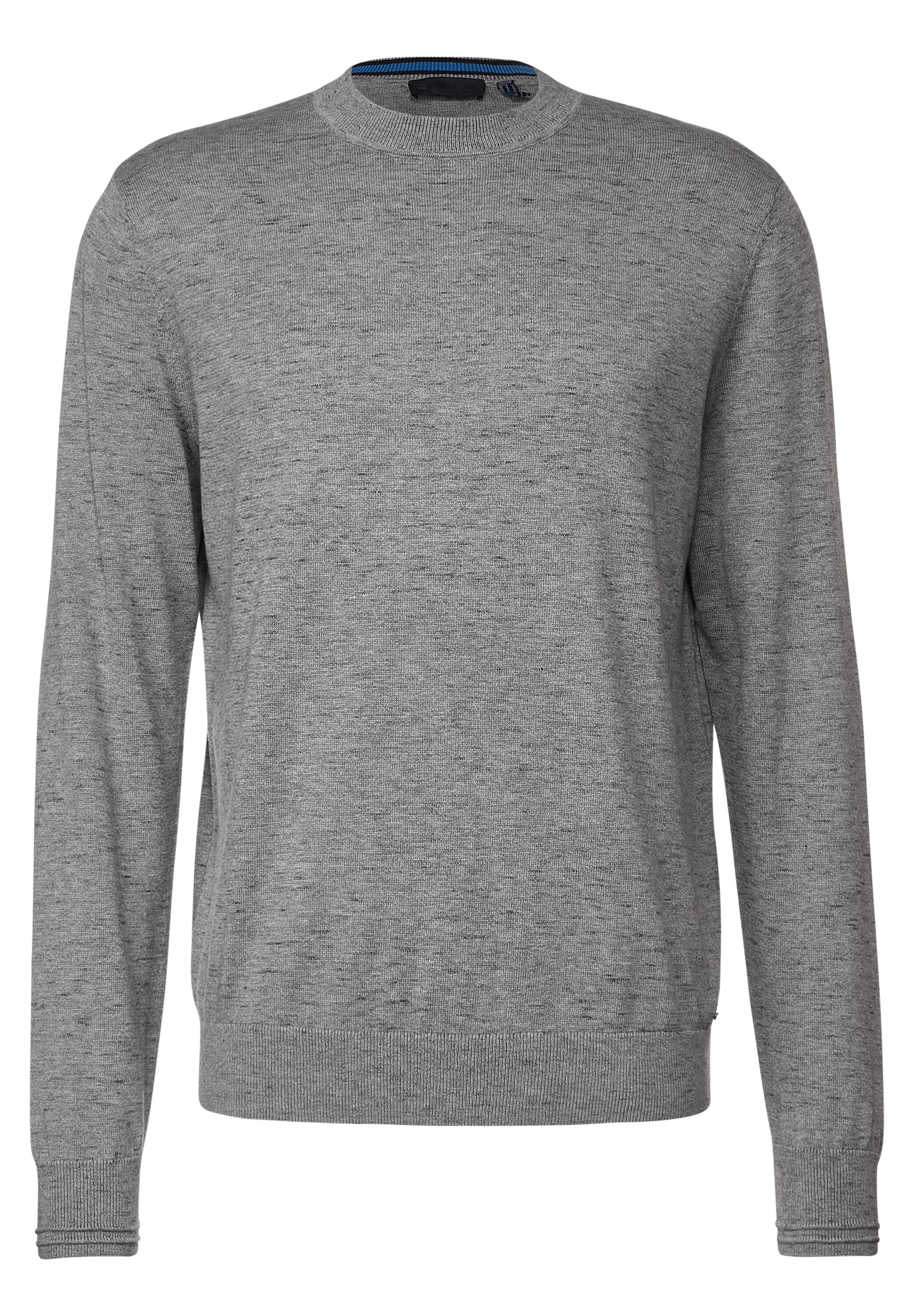 STREET ONE MEN Stehkragenpullover, mit Rippstrickdetails