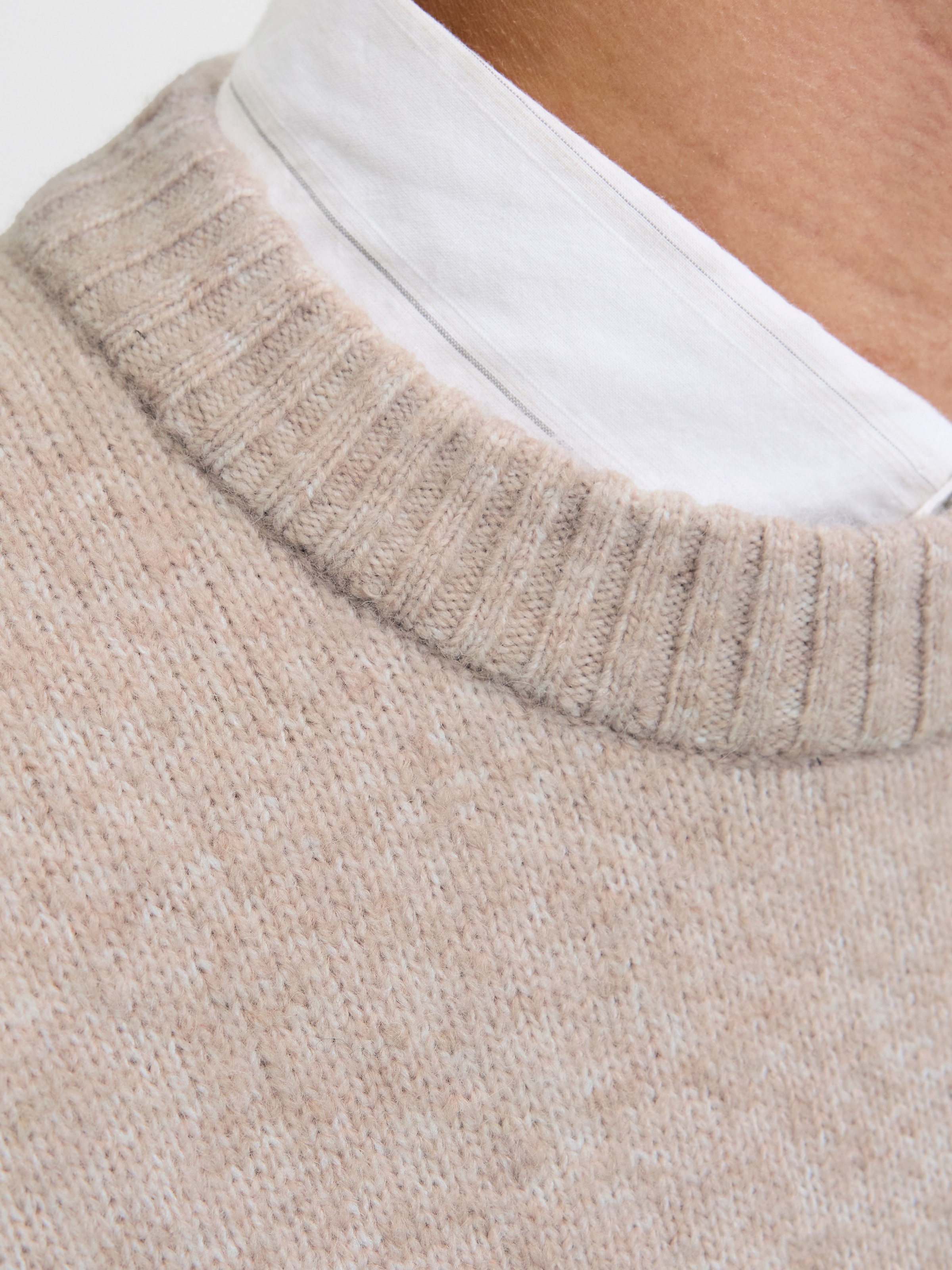 Thumbnail - Jack & Jones Rundhalspullover "JJESOHO OLLIE KNIT CREW NECK SN" Materialmix, relaxed fit