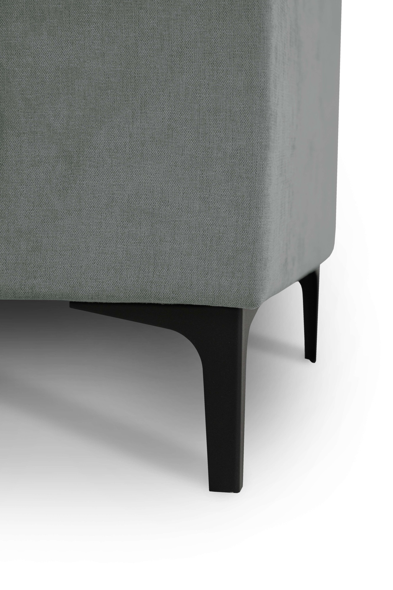 Places of Style Ecksofa »Polsterecke Oland, Struktur, Flachgewebe, Luxus-Microfaser, Boucle«, L-Form, 280 cm, Wellenunterfederung, Skandi-Design, Metallfüße