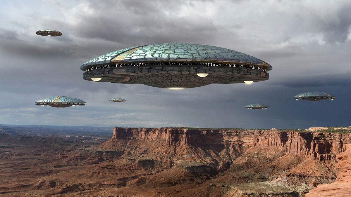 Papermoon Fototapetas »UFO-Invasion«