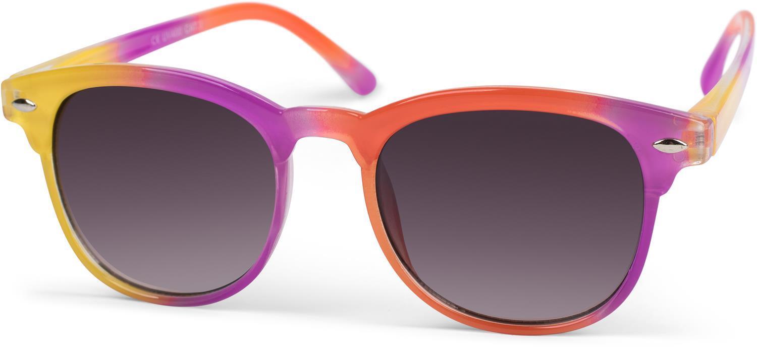 styleBREAKER Wayfarer "Kinder Nerd Sonnenbrille in Regenbogen Farben" 1 Stk.