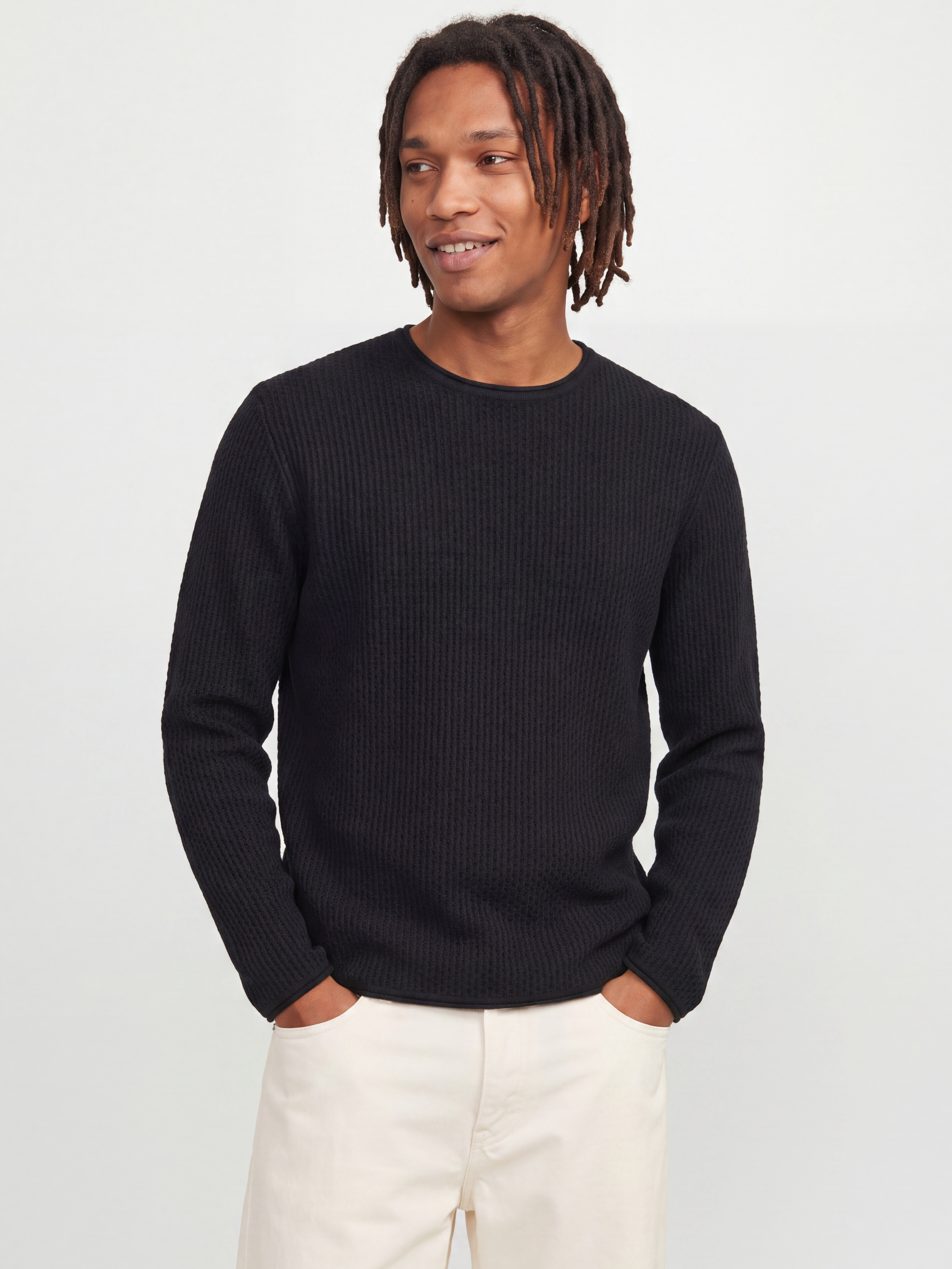 Jack & Jones Rundhalspullover "JPRBLUMASON KNIT CREW NECK SN" Baumwolle, regular fit