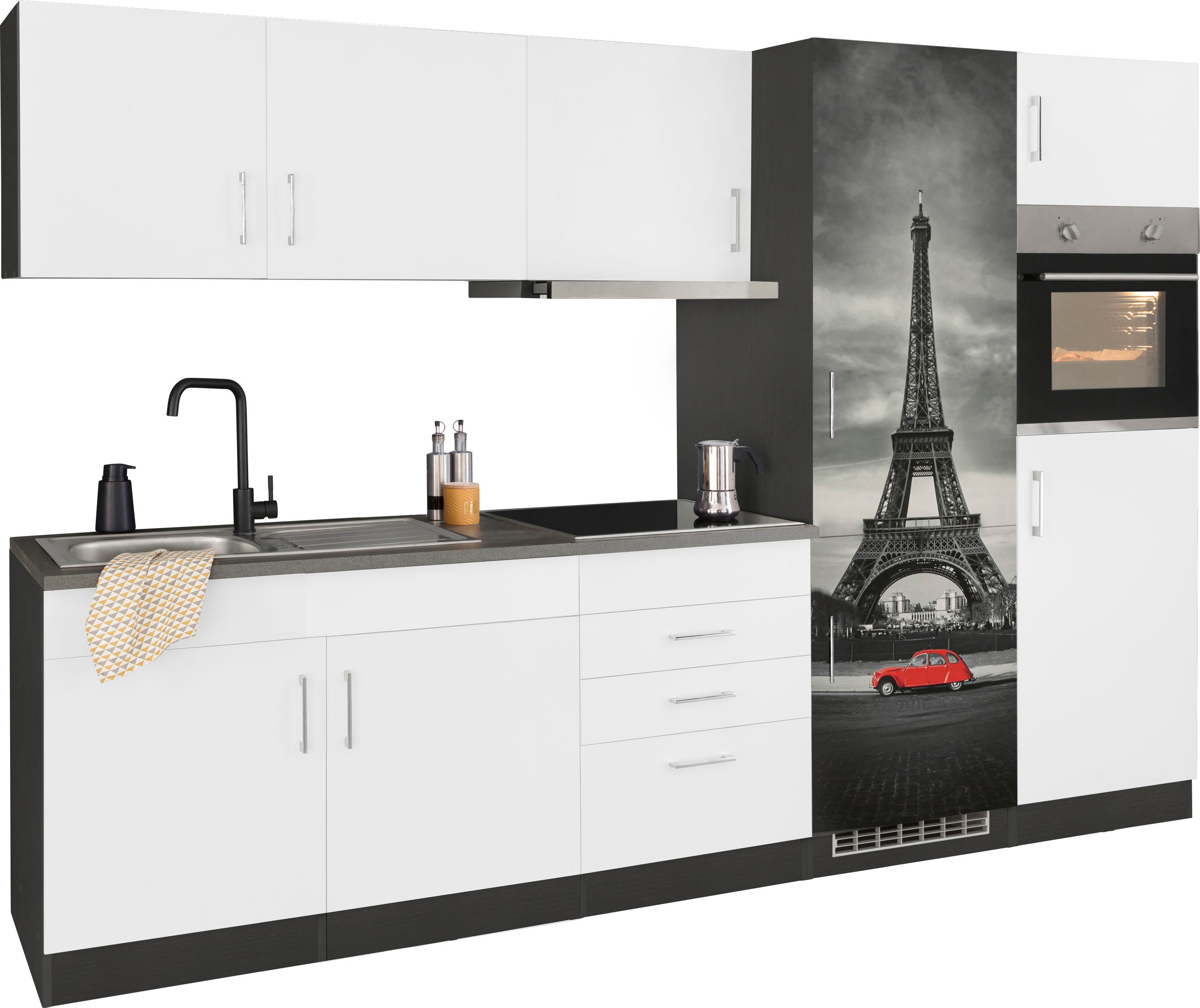 Thumbnail - KOCHSTATION Küchenzeile "KS-Paris" mit E-Geräten, Breite 280 cm