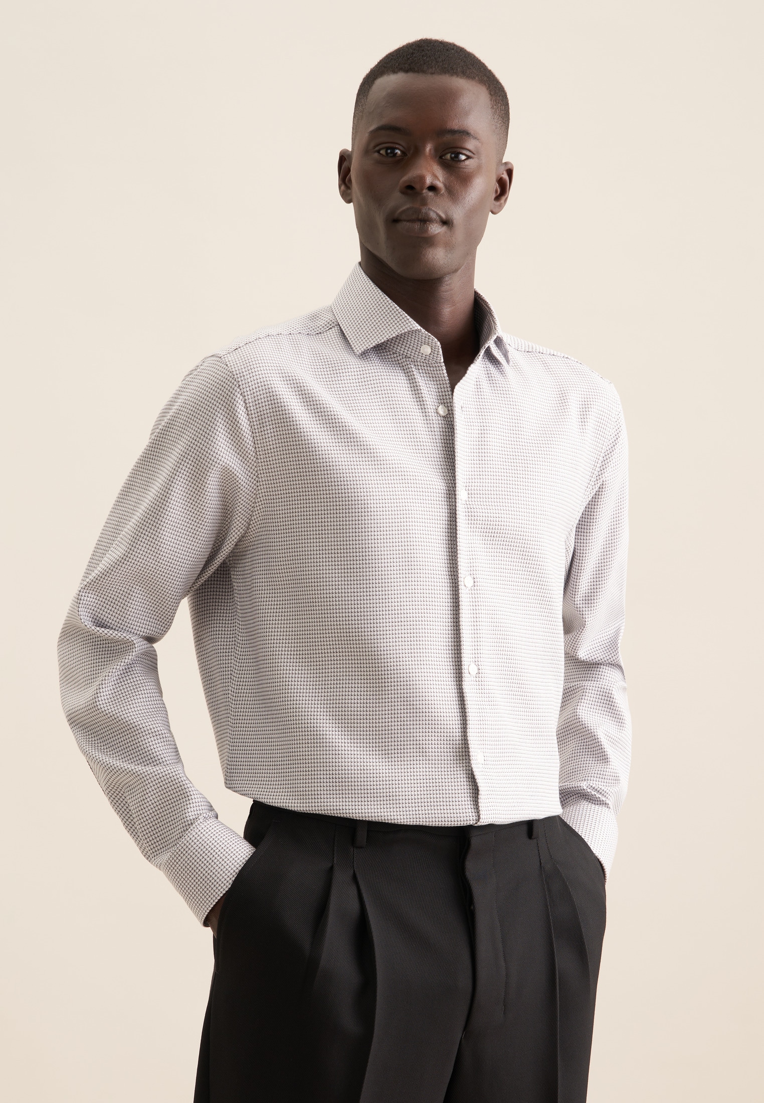 seidensticker Businesshemd "Comfort" Comfort 1/1 Kentkragen Struktur günstig online kaufen