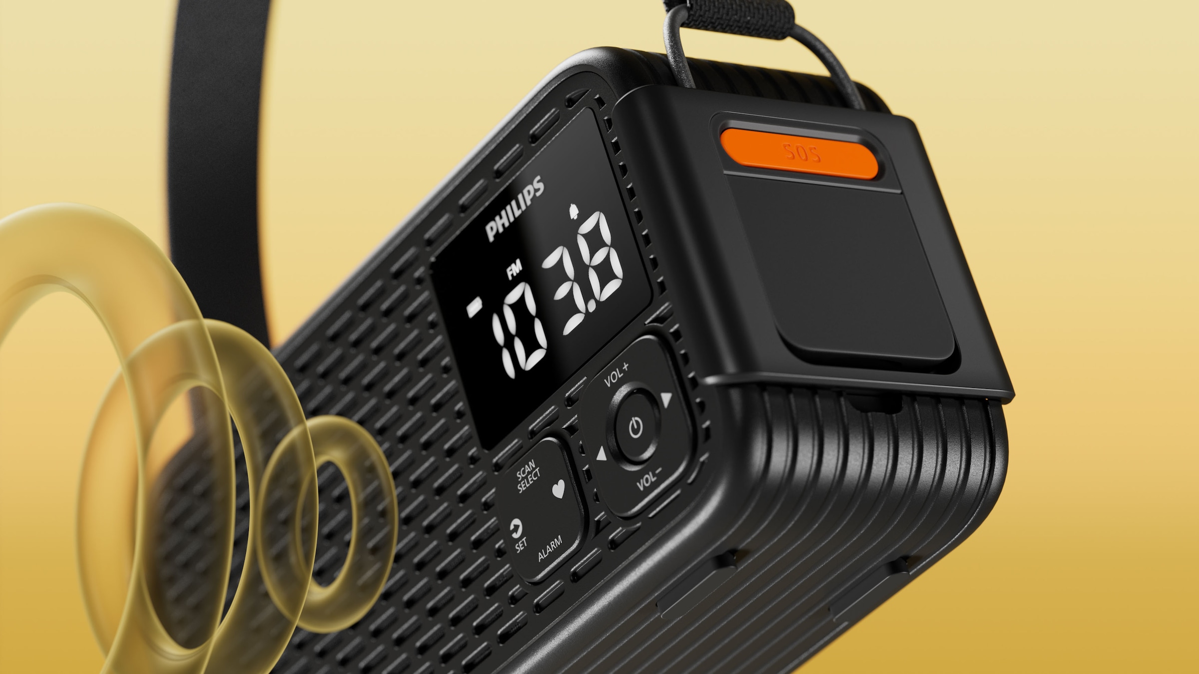 Philips Notfallradio »TAR3500/00« ( AM-Tuner | FM-Tuner 3 W) Kurbelradio, LED-Leuchte, lauter SOS-Alarm + Blinkleuchte,USB-C, USB-A