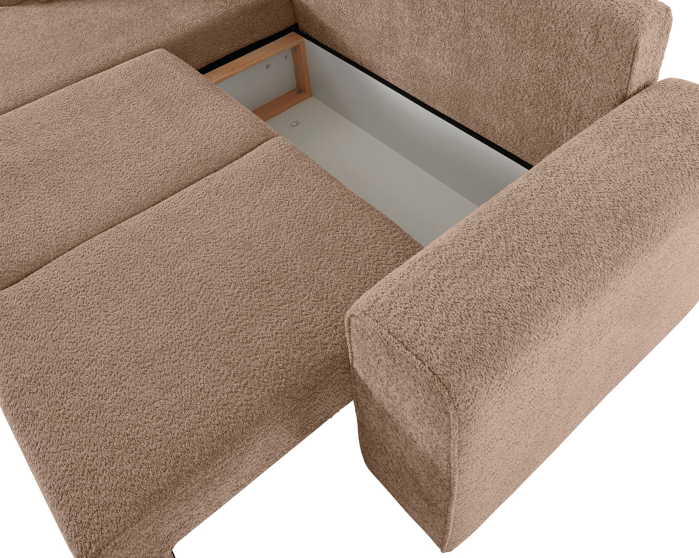 Guido Maria Kretschmer Home&Living Ecksofa »Györ«, L-Form, wahlweise mit Bettfunktion und Bettkasten incl. 2 Zierkissen