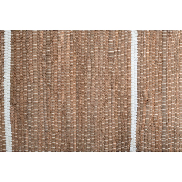 rechteckig, Läufer Handweb Fransen handgewebt, Flachgewebe, THEKO mit reine Baumwolle, BAUR »Stripe Cotton«, |