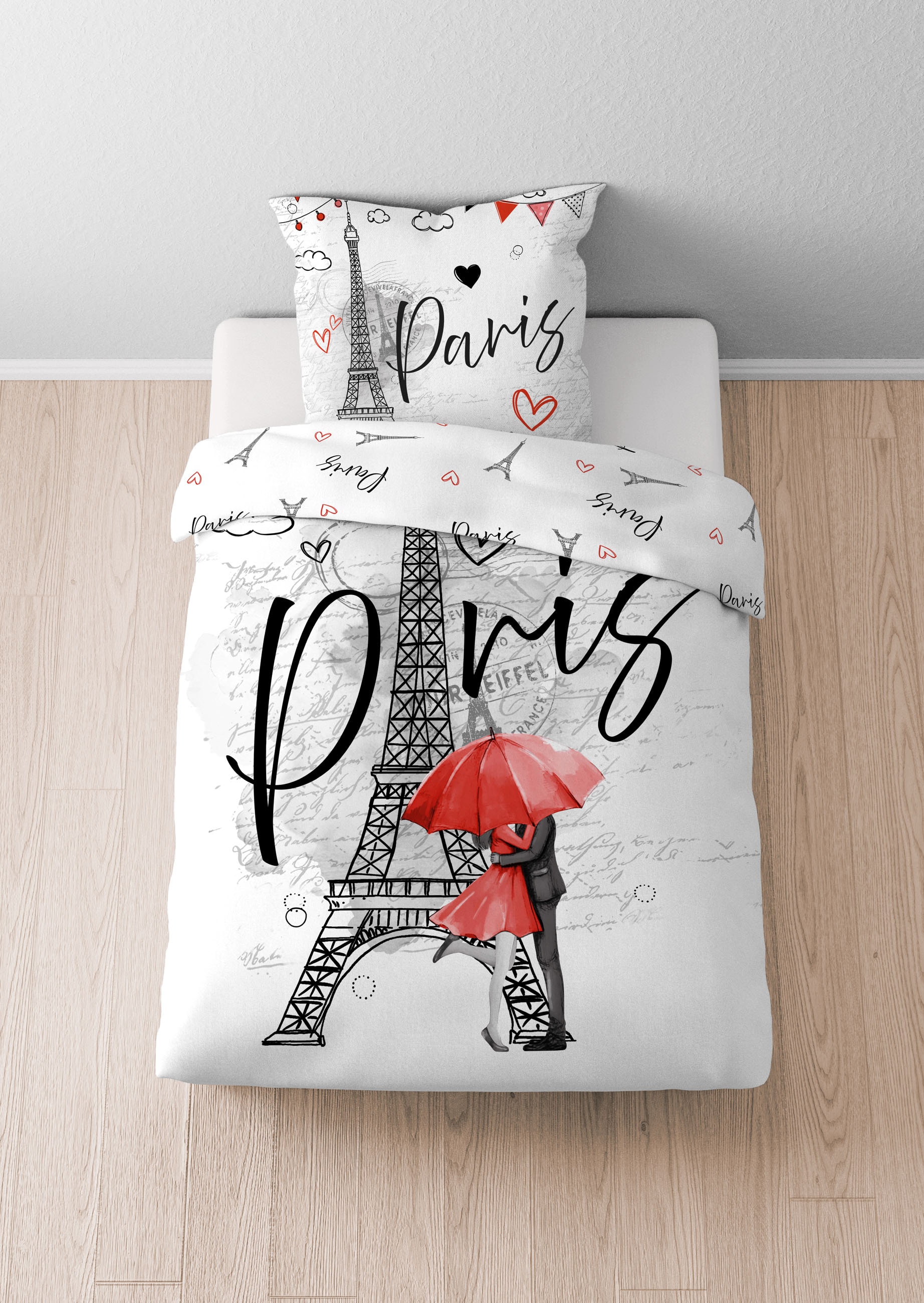 Castell - Markenbettwäsche Bettwäsche »460127« 2 Polycotton, hautsympathisch, atmungsaktiv, mit Reißverschlüssen