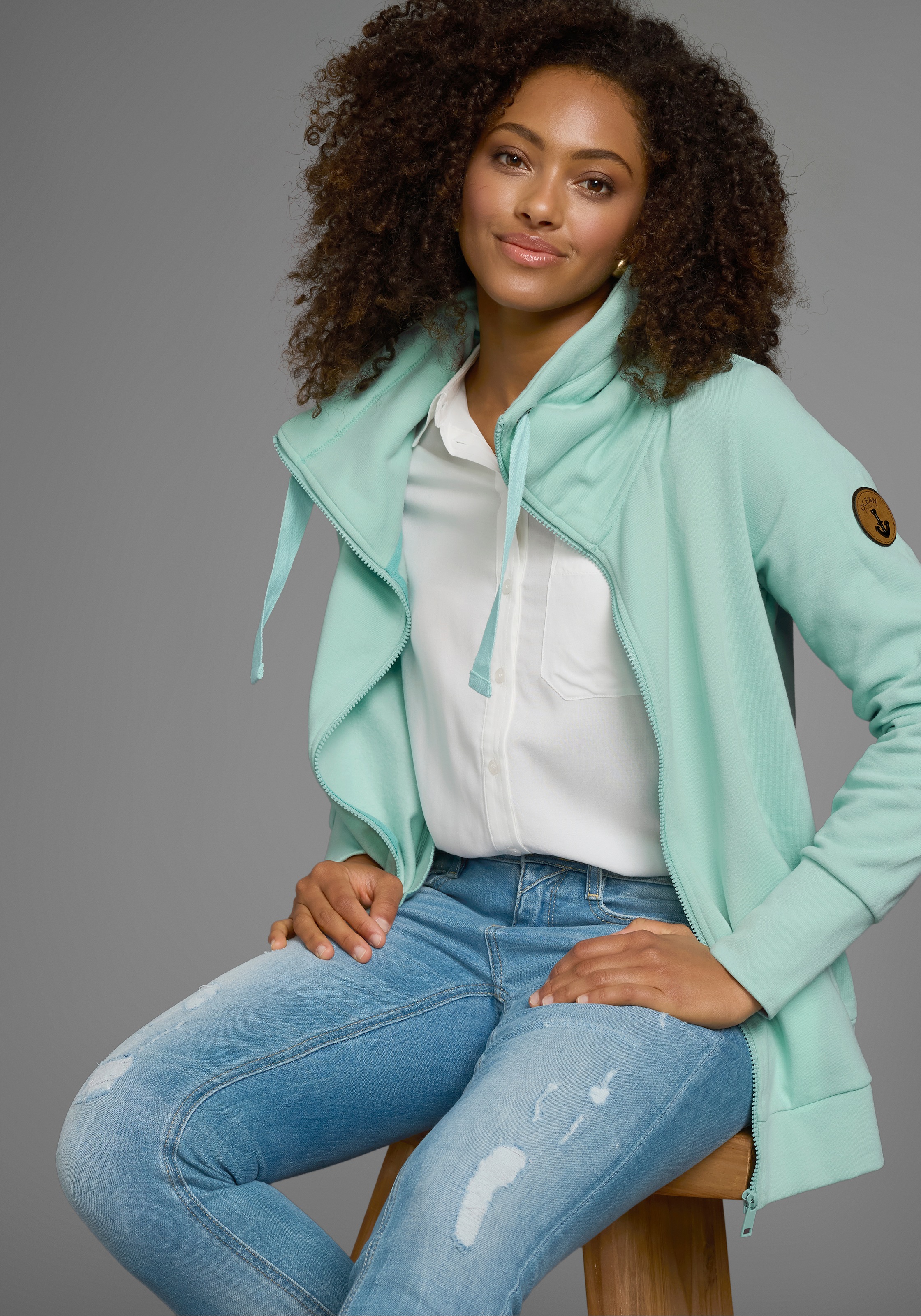 Ocean Sportswear Sweatjacke, mit voluminösem hohem Kragen günstig online kaufen