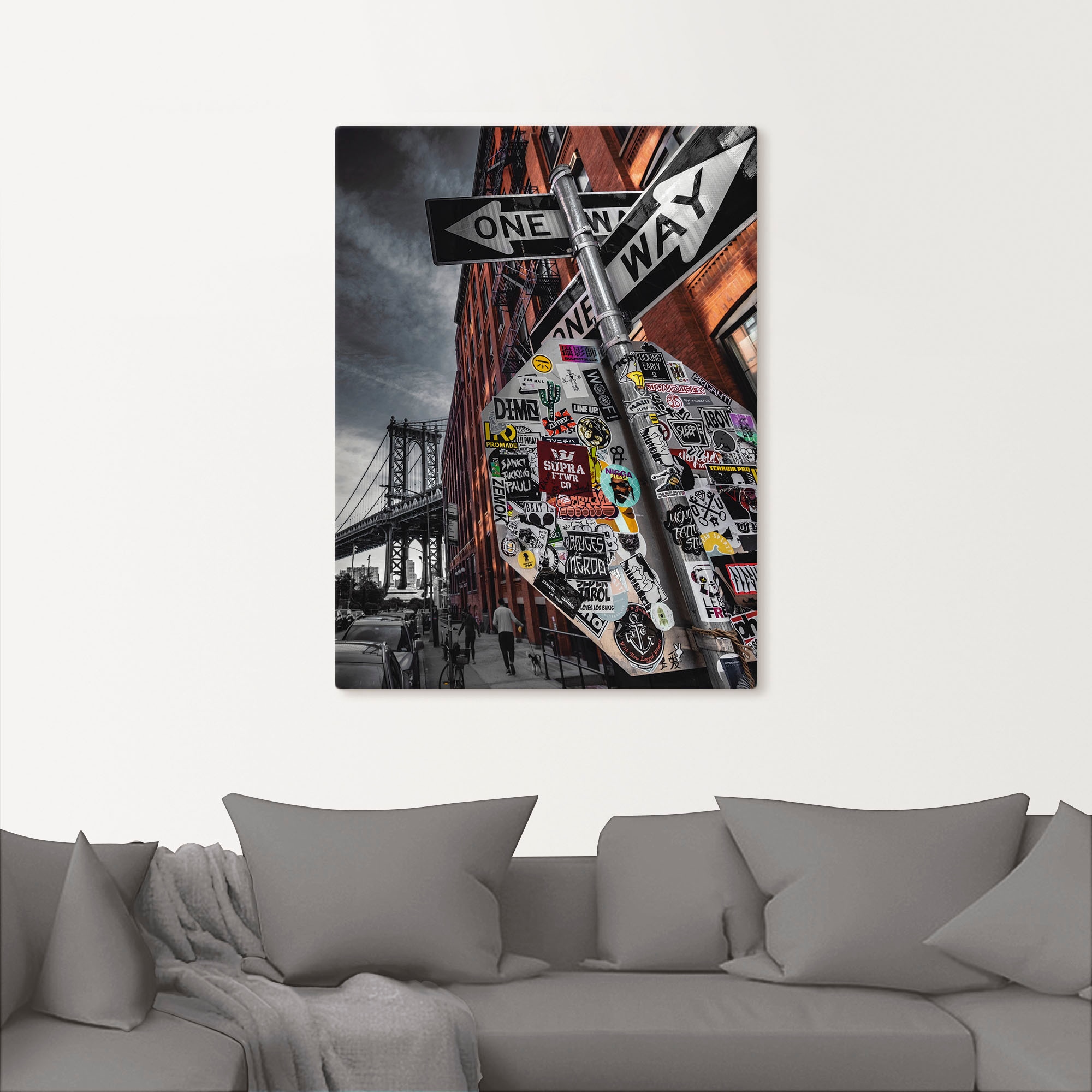 Wandbild »New York Street Fotografie«, Amerika, (1 St.), als Alubild, Outdoorbild,...