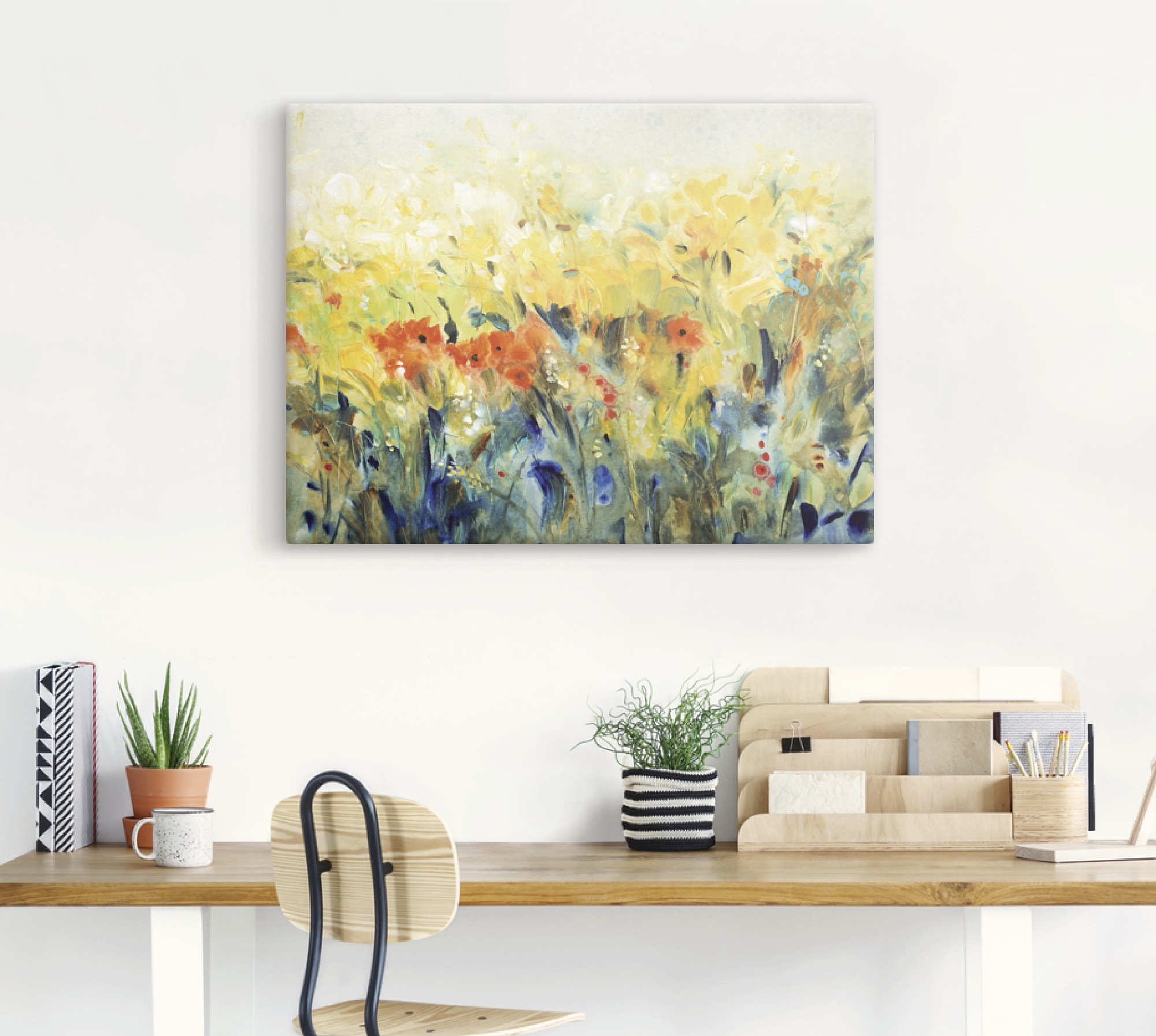 Artland Leinwandbild »Schwingende Blumen II«, Blumenwiese, (1 St.), auf Keilrahmen gespannt