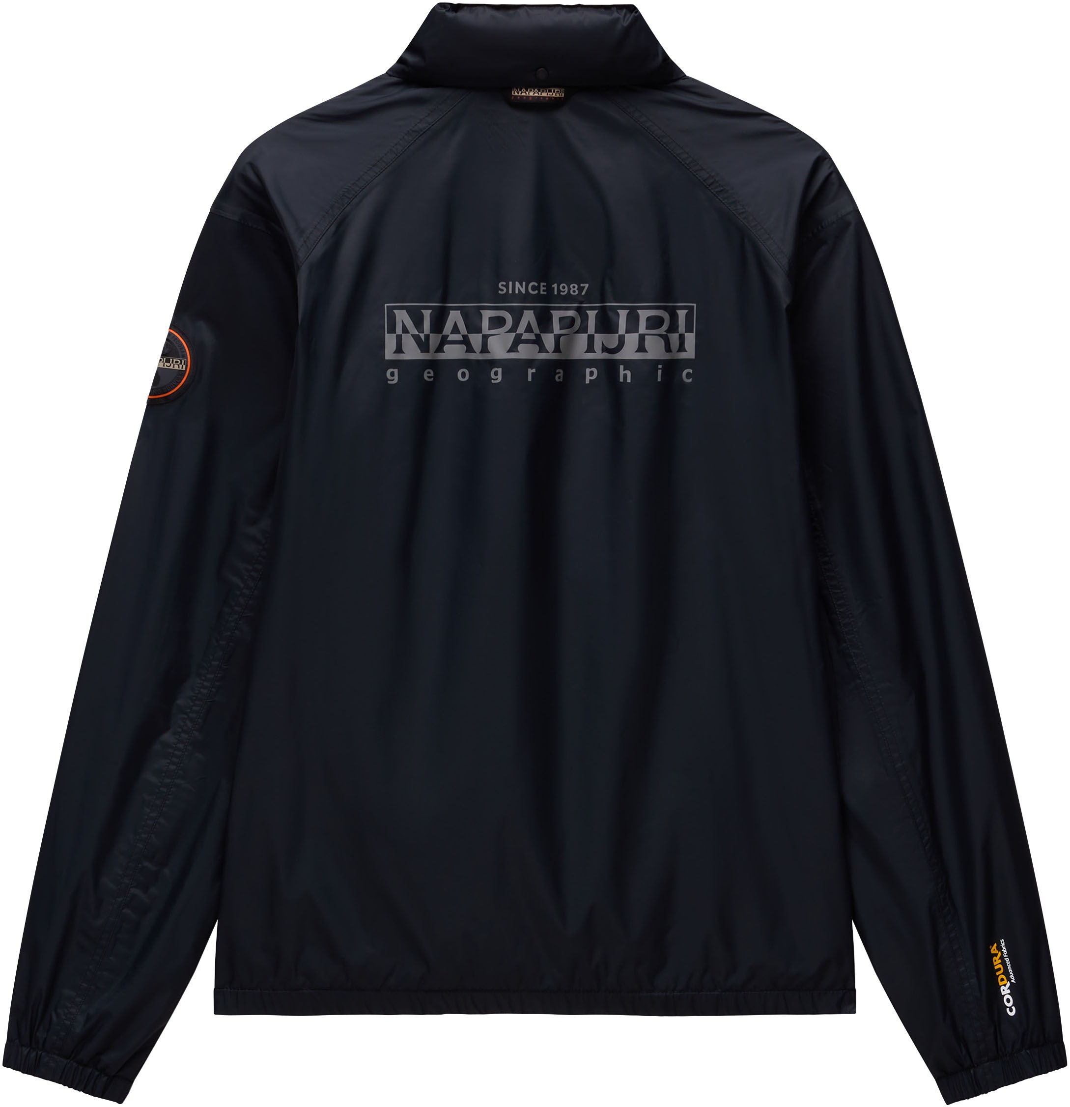 Napapijri Windbreaker »A-CLOUDY 041 BLACK«, mit Kapuze, Mit Gummizug im Saum; mit Stehkragen