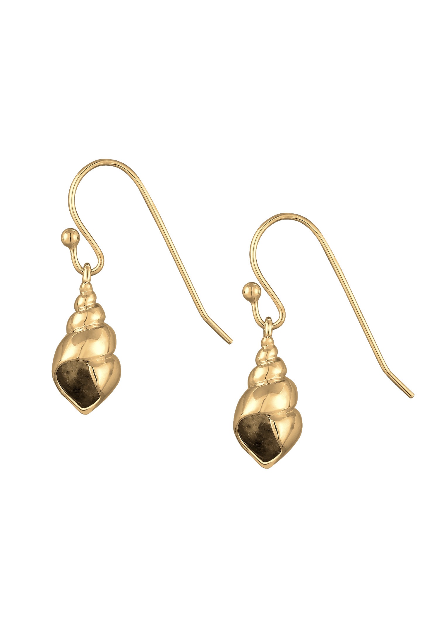 Elli Paar Ohrhänger »Ohrhänger lang mit Muschel 925 Sterling Silber vergoldet«