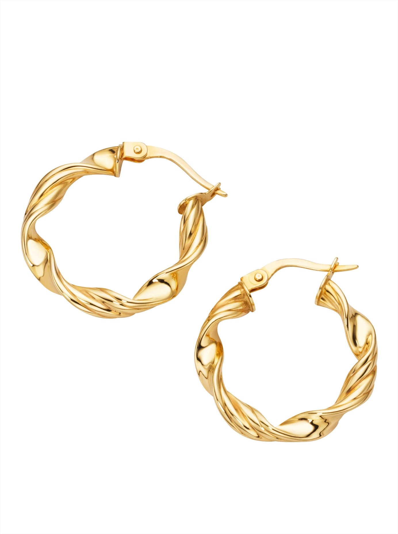 Lady Hoop Earrings Yellow Gold 4