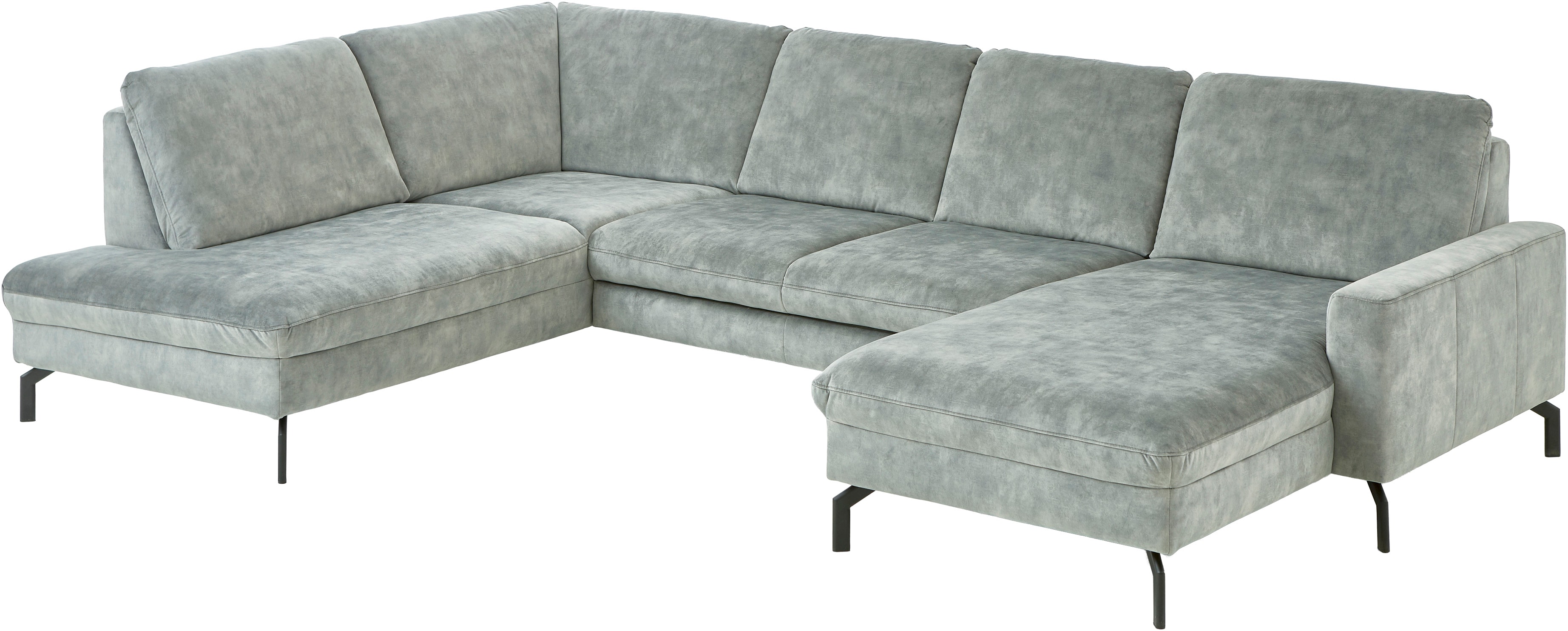 Die PlanBar Wohnlandschaft "ZE-EM20028 U-Form, Breite 332 cm" wahlweise mit Kopfstützen und Sitztiefenverstellung