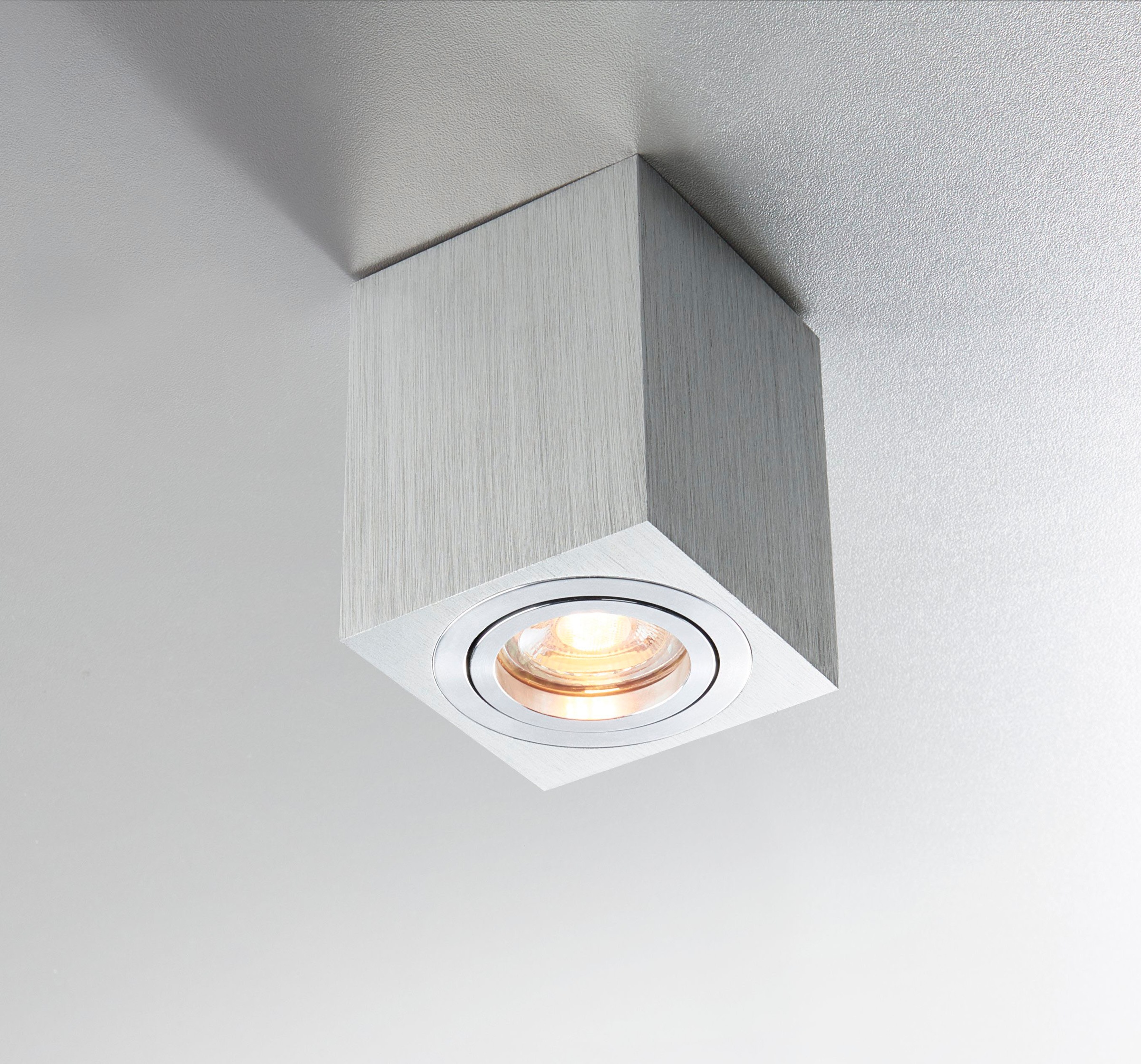 HEITRONIC Deckenleuchte »ADL8001«, 1 flammig, Leuchtmittel GU10 | ohne Leuchtmittel, Aufbauleuchte,Aufbaulampe, für Esszimmer, Flur, Wohnzimmer, schwenkbar