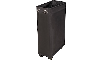 WENKO Wäschekorb »Corno«, schwarz, mit vier leichtgängigen Rollen kaufen