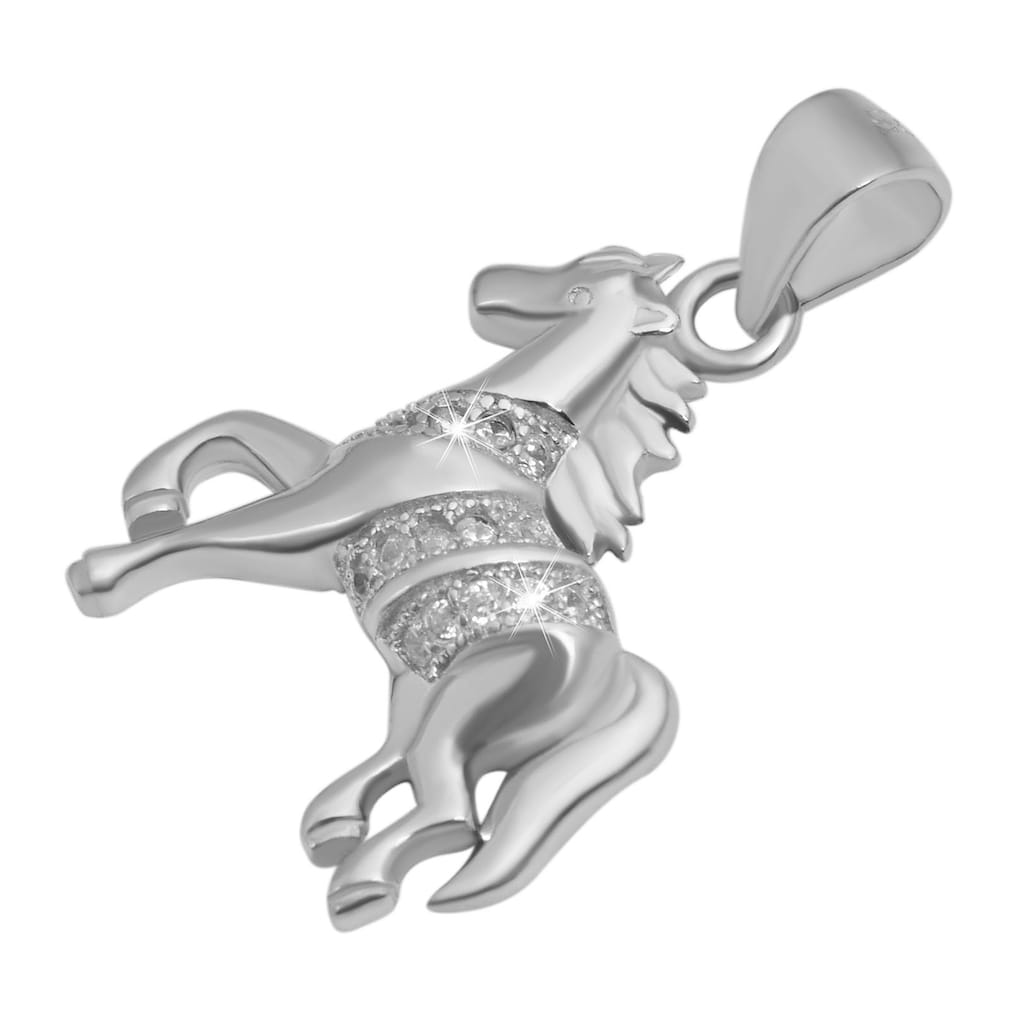 Adelia´s Kettenanhänger »Anhänger Pferd aus 925 Silber mit Zirkonia«