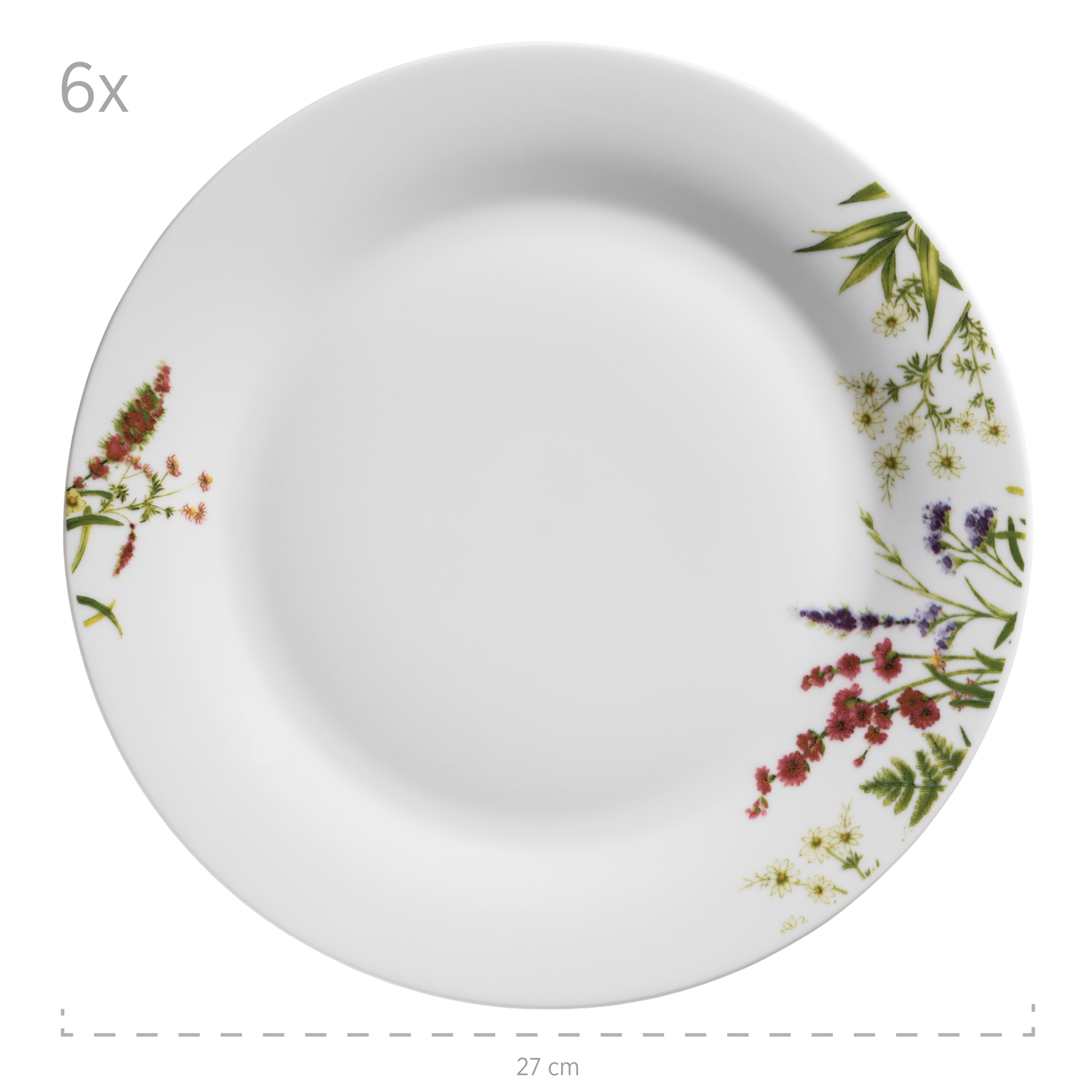 MÄSER Teller-Set »HERBAL GARDEN, Geschirr-Set, Porzellan«