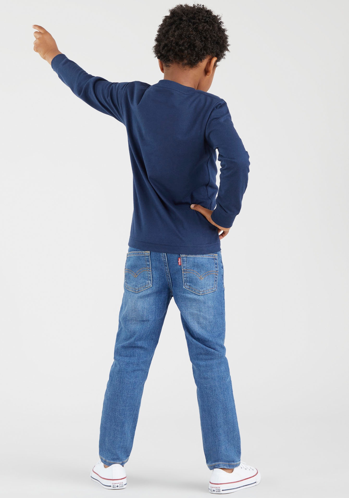 Thumbnail - Levis Kids Langarmshirt "L/S BATWING TEE" mit Logo Print for BOYS