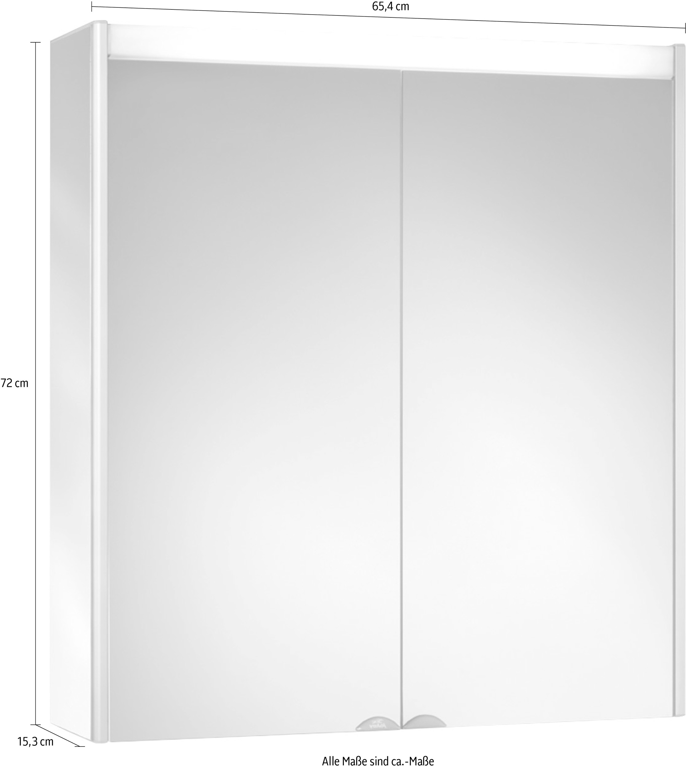jokey Spiegelschrank »Dekor BAUR kaufen Alu LED«, 65,4cm Aluminium, | breit