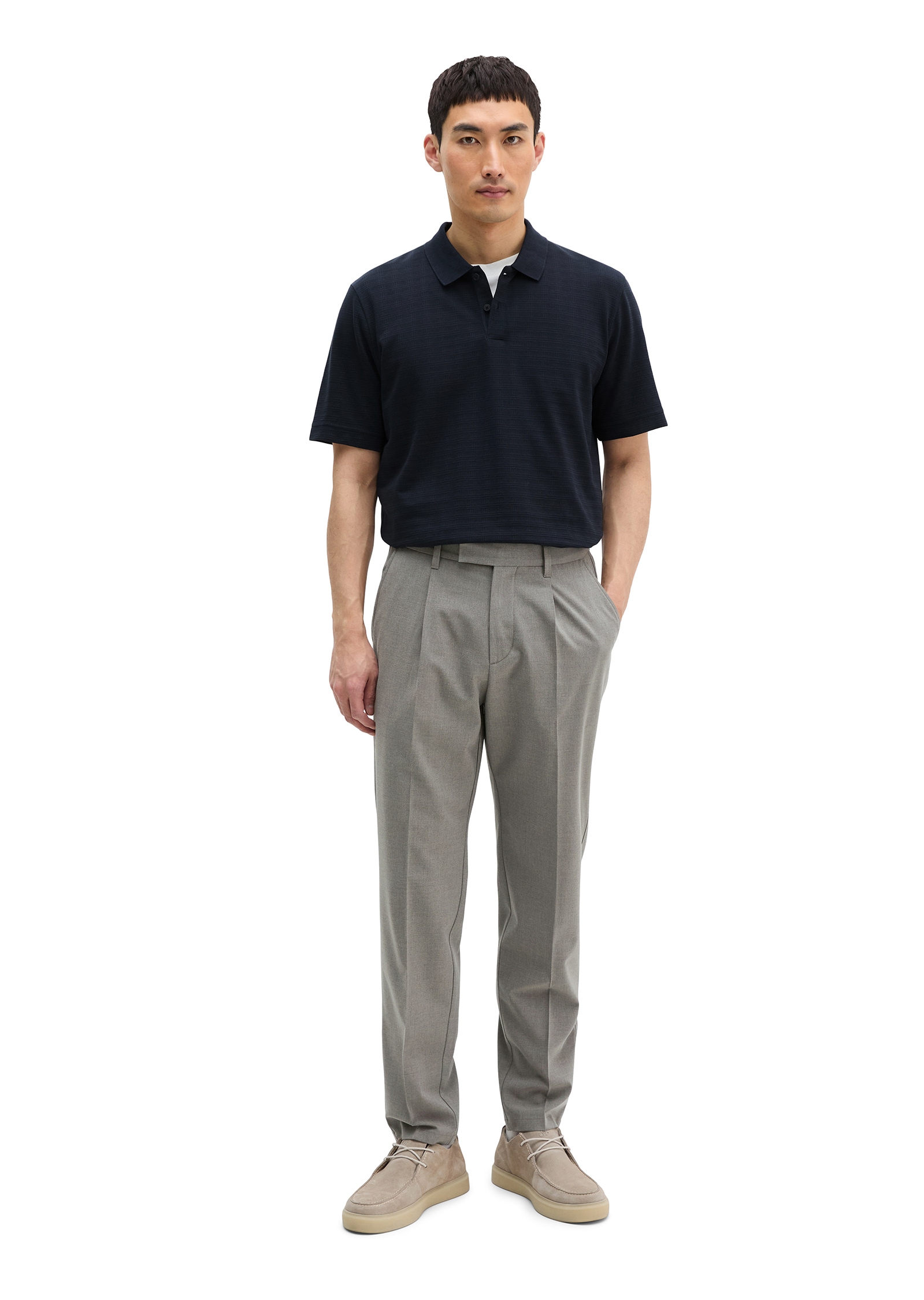 Marc O'Polo Poloshirt »im strukturierten Karo-Jacquard«