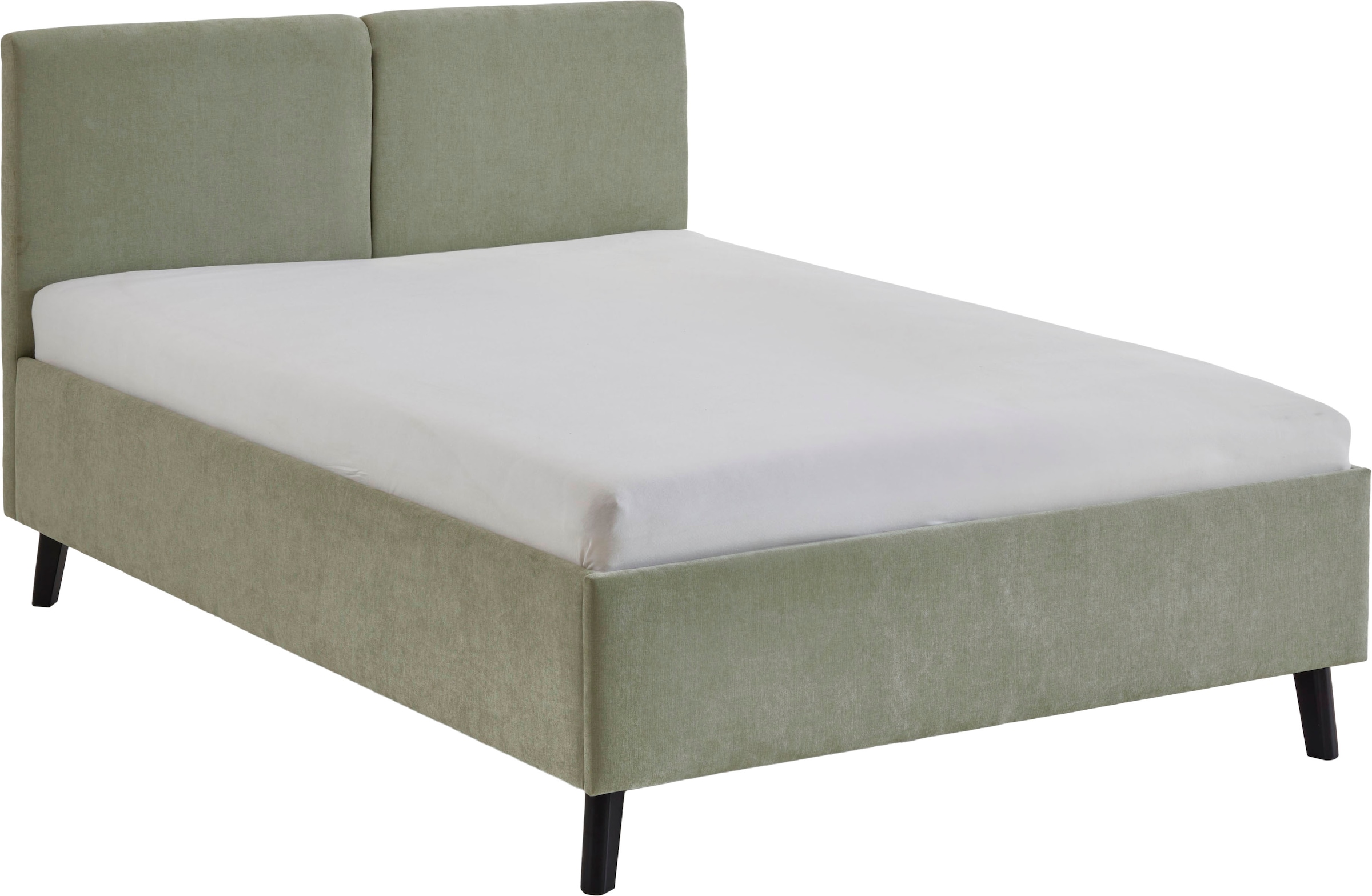 meise.möbel Polsterbett »Piano, in verschiedene Farben und Breiten erhältlich« wahlweise mit schwarzem oder eichefarbigem Holzfuß