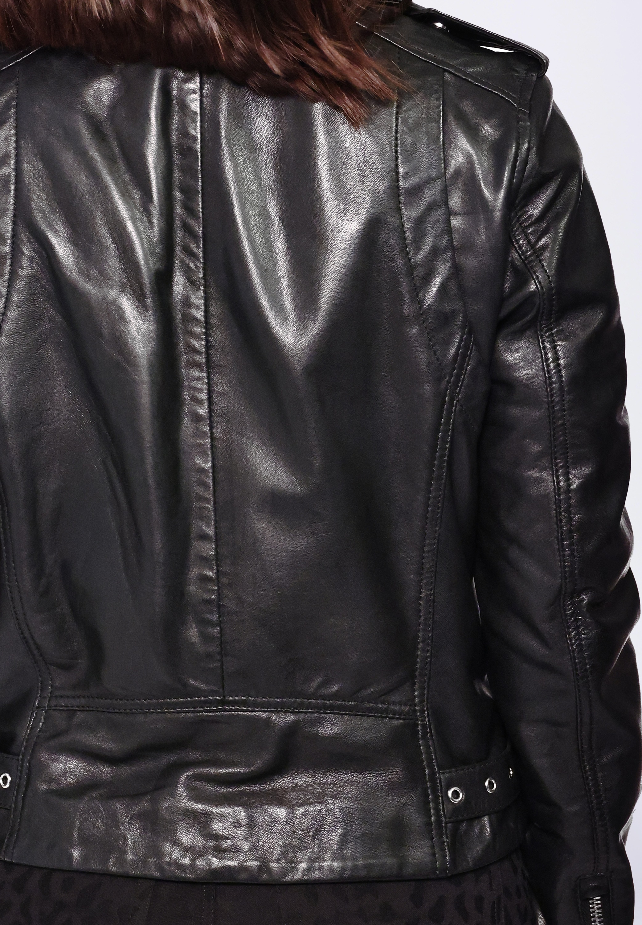 MUSTANG 31020145 Leather Jacket Black Size S 3