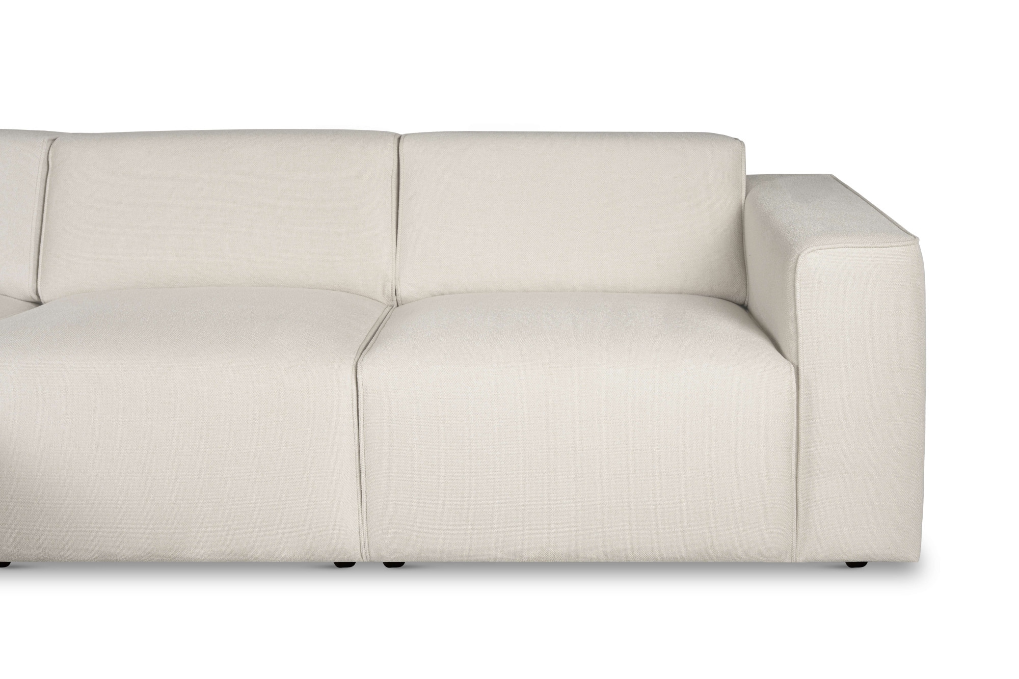 andas Ecksofa »Noord«, L-Form, mit Kedernaht, Breite 281 cm, Cord, Struktur, Webstoff