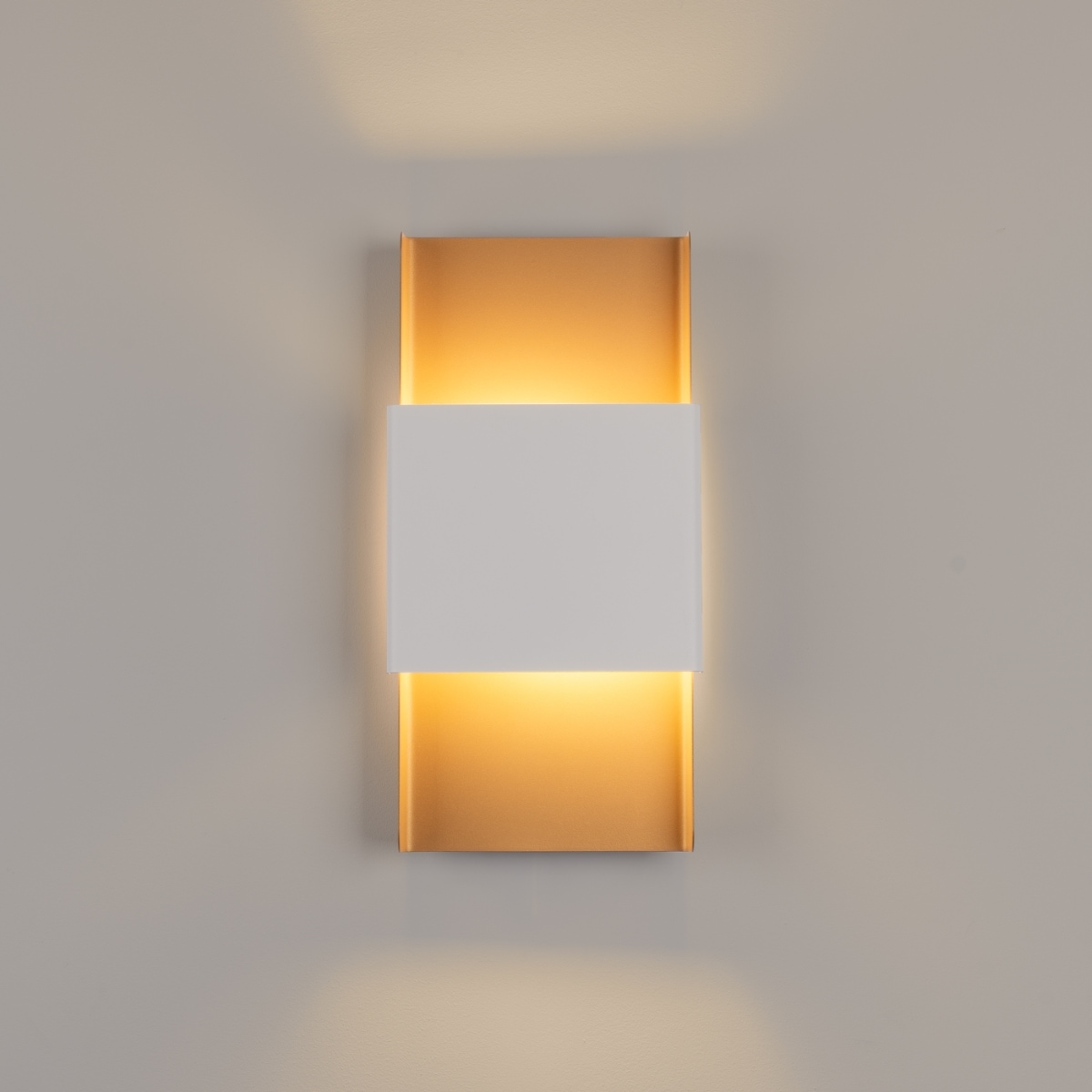 SOLLUX lighting Wandleuchte »Wandlampe DURLIN Gold/Weiß«, 2 flammig, Leuchtmittel G9 | ohne Leuchtmittel, leuchtet auf und ab