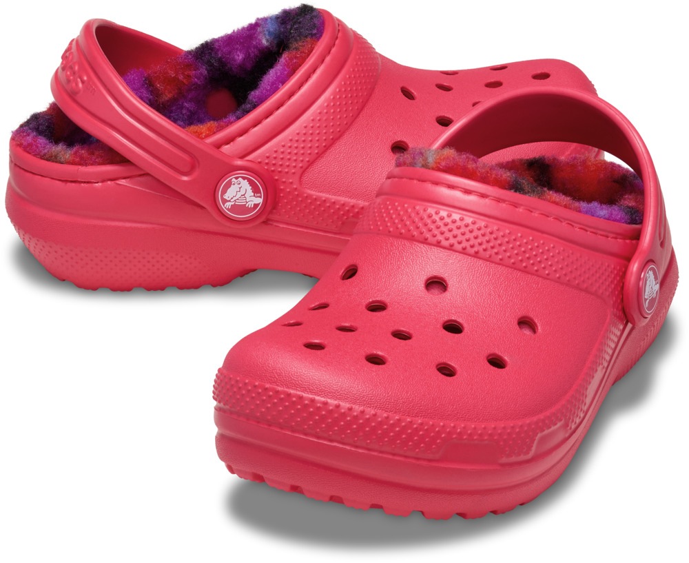 Crocs Clog »Classic Lined Bold Check«, Hausschuh mit Warmfutter