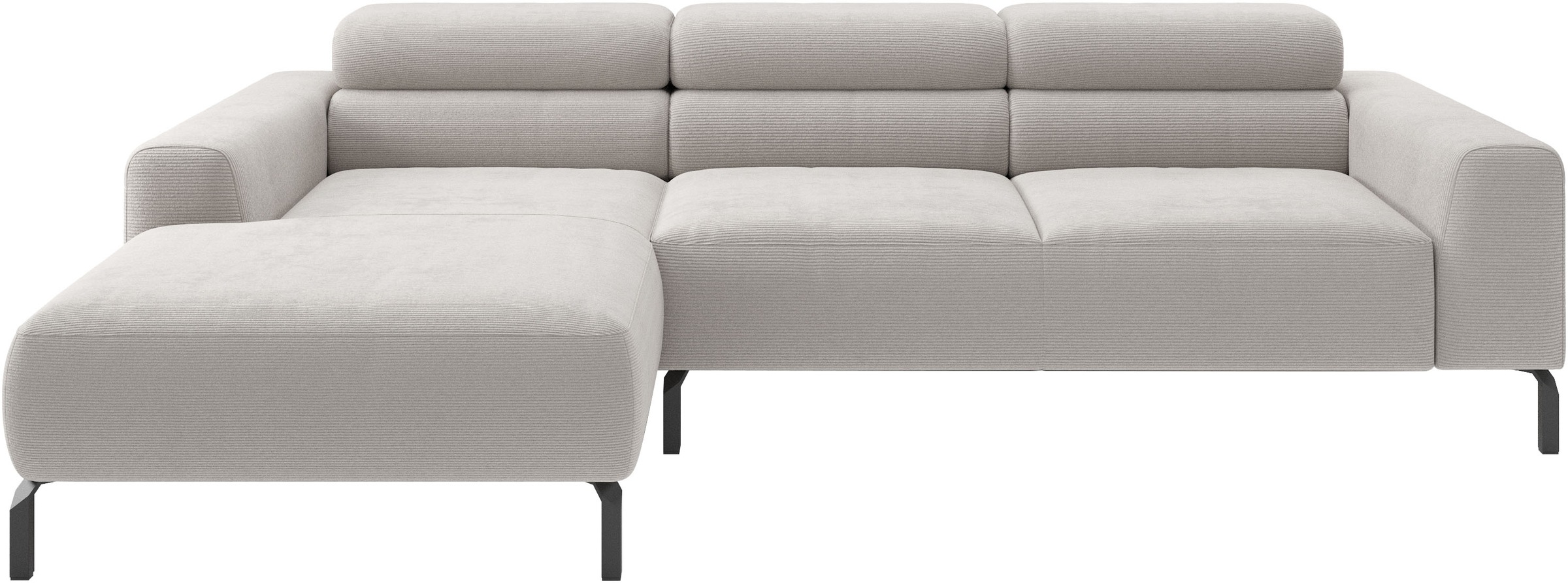 Home affaire Ecksofa "Ecksofa, L-Form, incl. Kopfteilverstellung, Breite 258 cm" wahlweise elektrische Sitztiefenverstellung