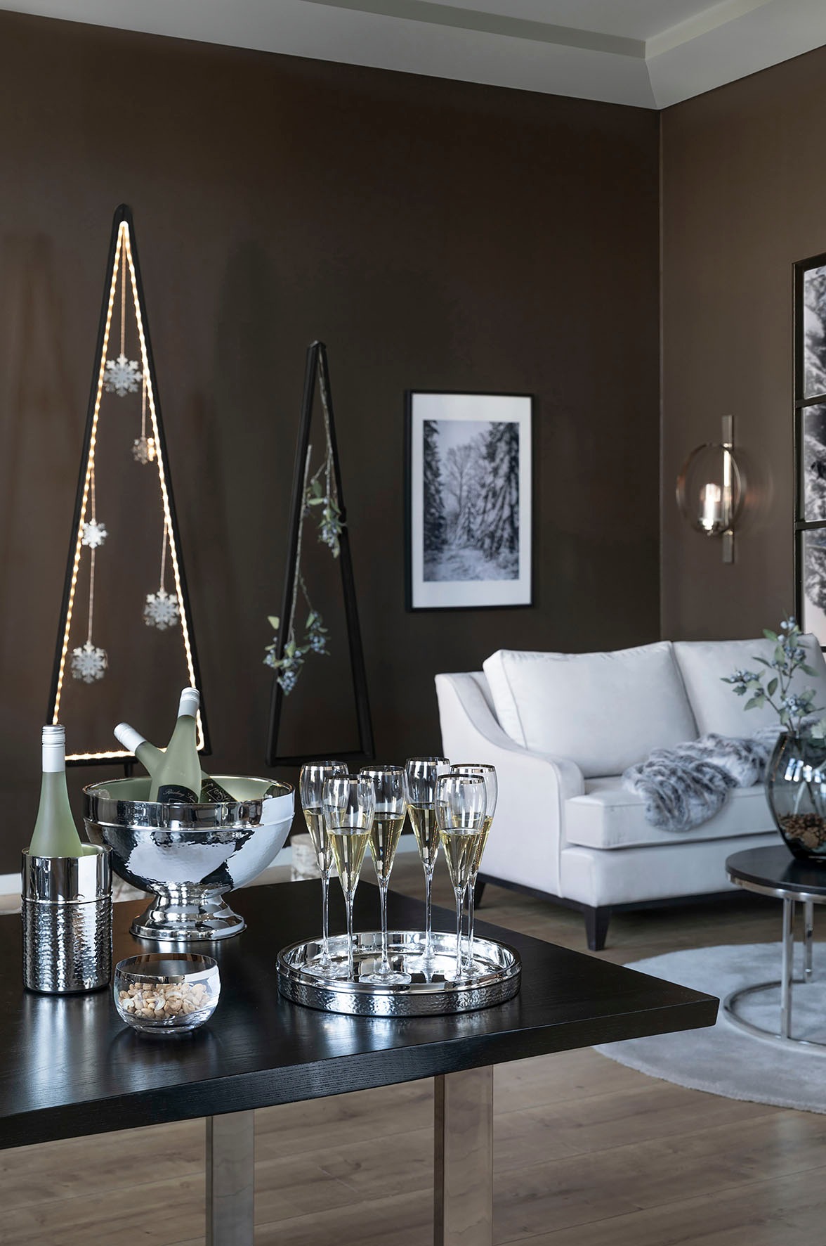 Fink Wein- und Sektkühler "Punchbowl NASSAU, mit feiner Hammerschlagstruktu günstig online kaufen