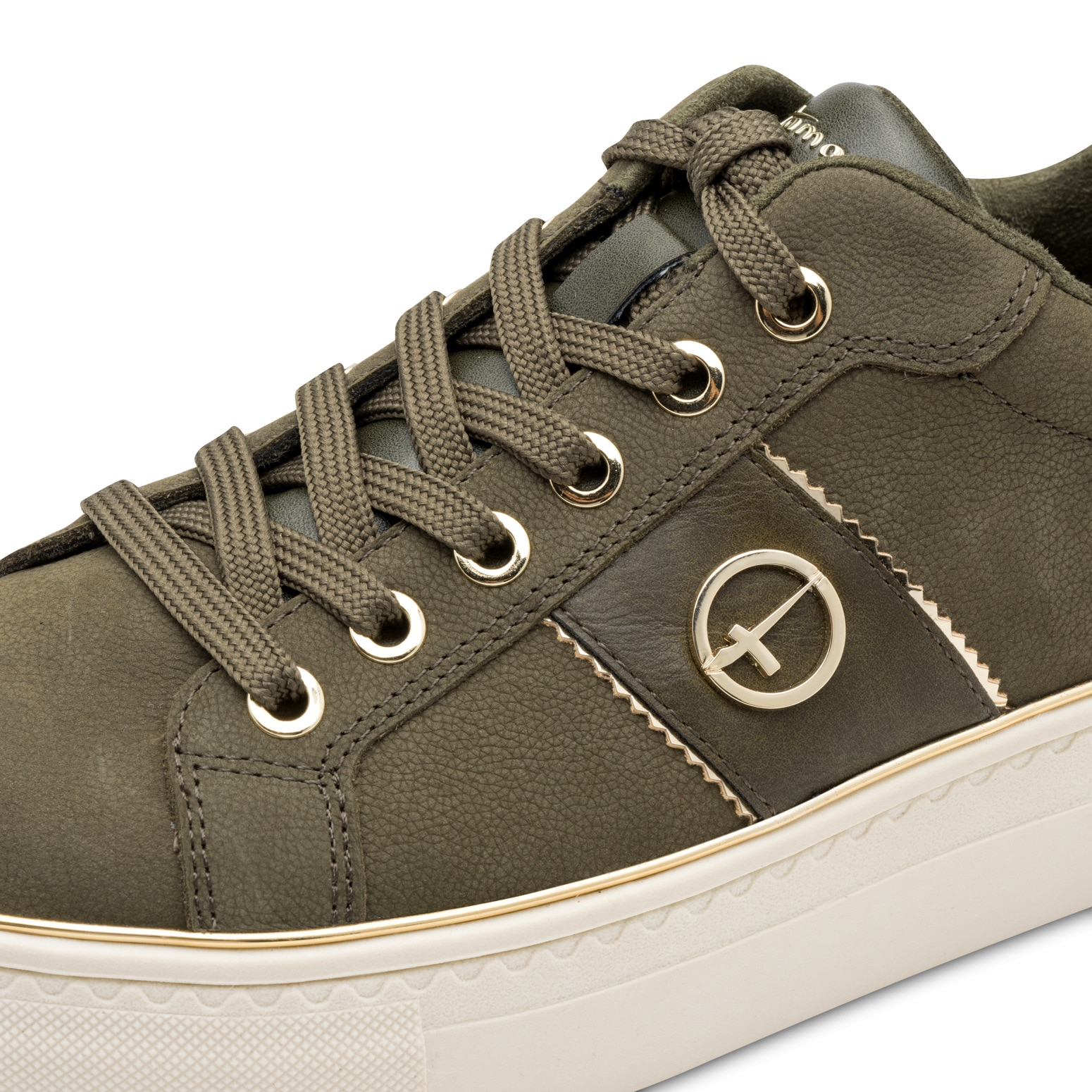 Tamaris Plateausneaker, Freizeitschuh, Halbschuh, Schnürschuh mit glänzendem Kontrastbesatz