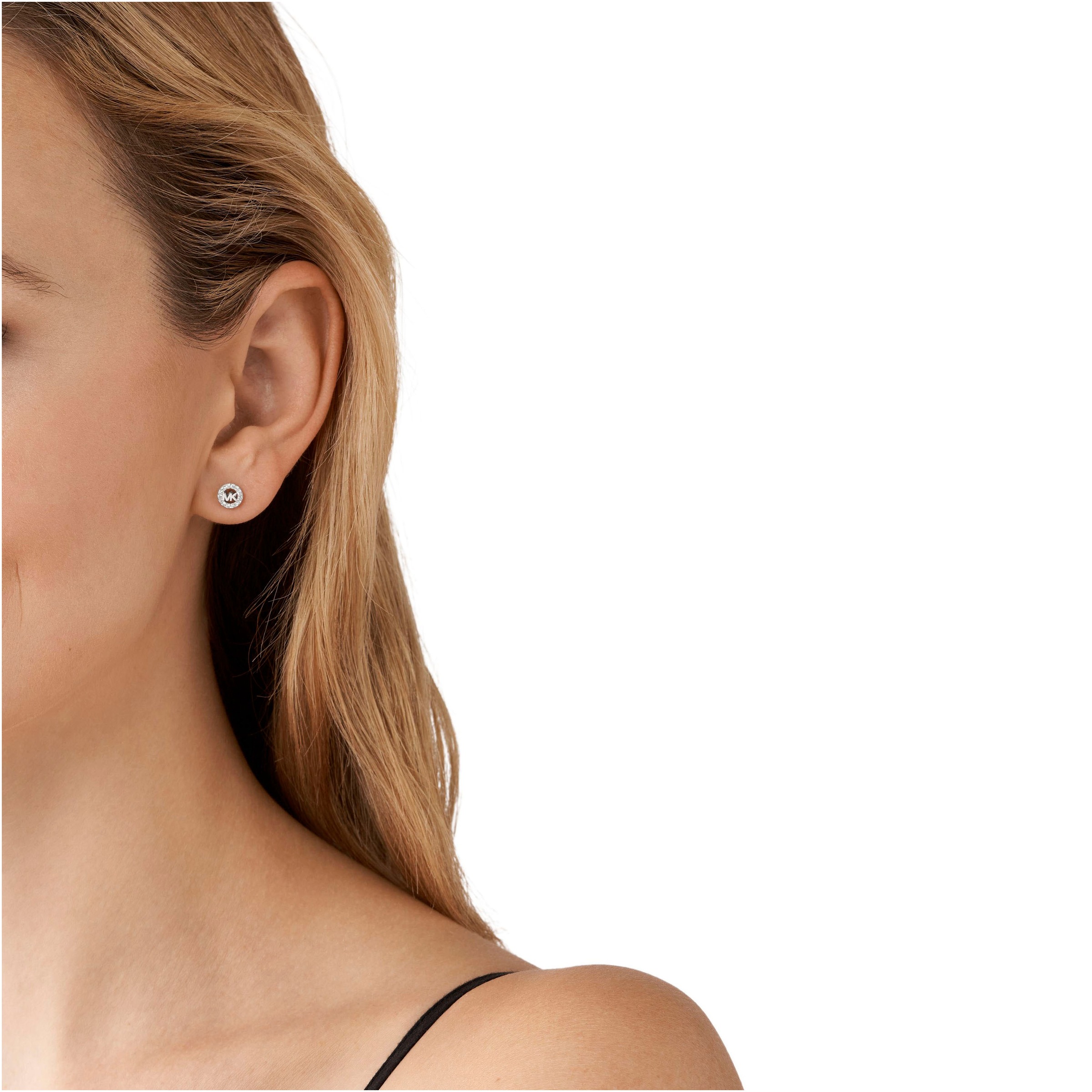 Paar Ohrstecker MICHAEL KORS "Schmuck Geschenk Silber 925 Ohrringe PREMIUM", silber (silberfarben, kristallweiß, kristallweiß), Ohrringe, Damen, 6,5mm, Silber 925 (Sterlingsilber), mit Zirkonia (synth.) 3