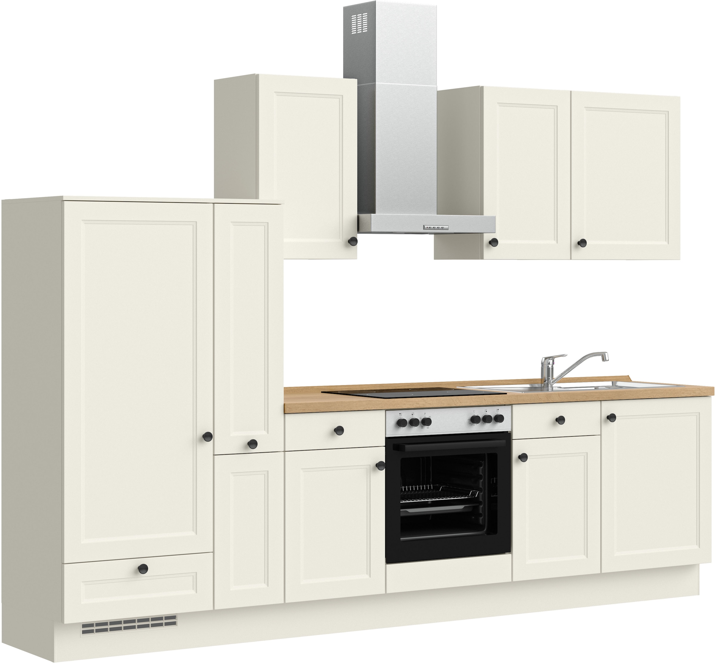 nobilia® Küchenzeile »"Cascada I"« vormontiert, Ausrichtung wählbar, Breite 300 cm, wahlw. mit E-Geräten