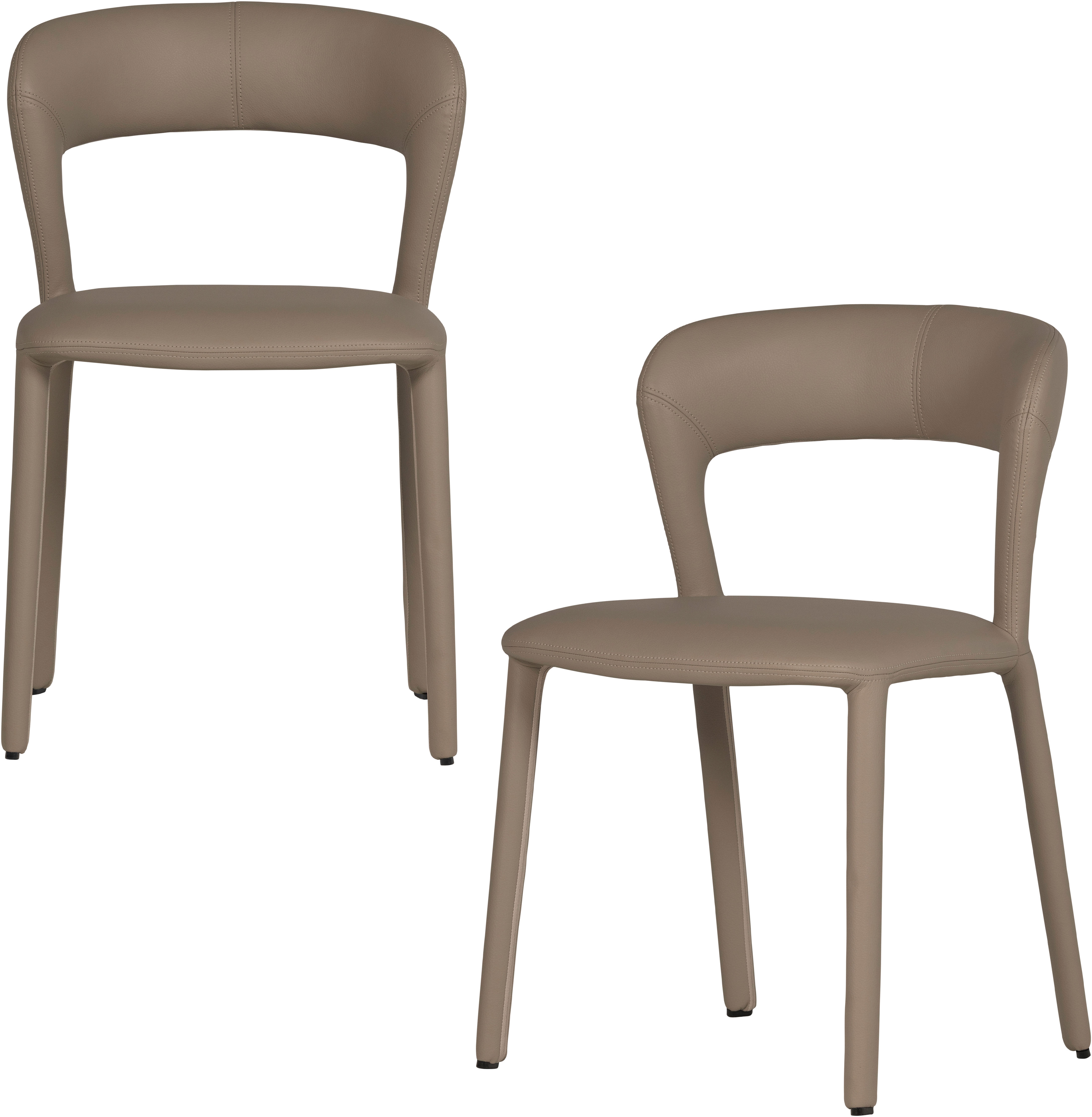 WOOOD Esszimmerstuhl "Noble mit Bezug und vollgepolstertem Gestell B 51 x T 56 x H 76 cm" (Set) 2 Stk.(Set, 2 St)Kunstleder Sehr hohe Verschleißfestigkeit, Tragkraft 120 kg